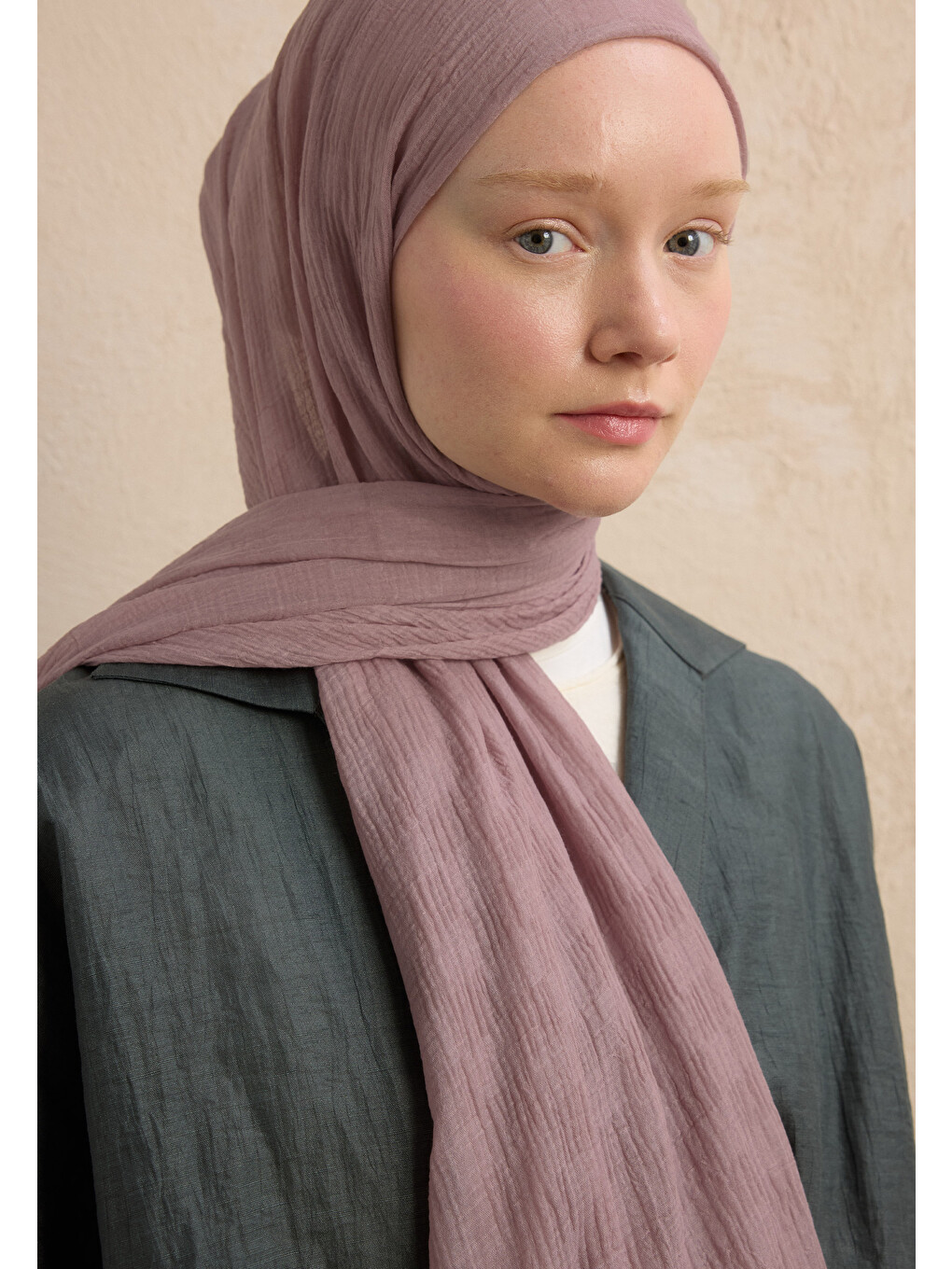 Lila Modal Damalı Şal Lavanta-3