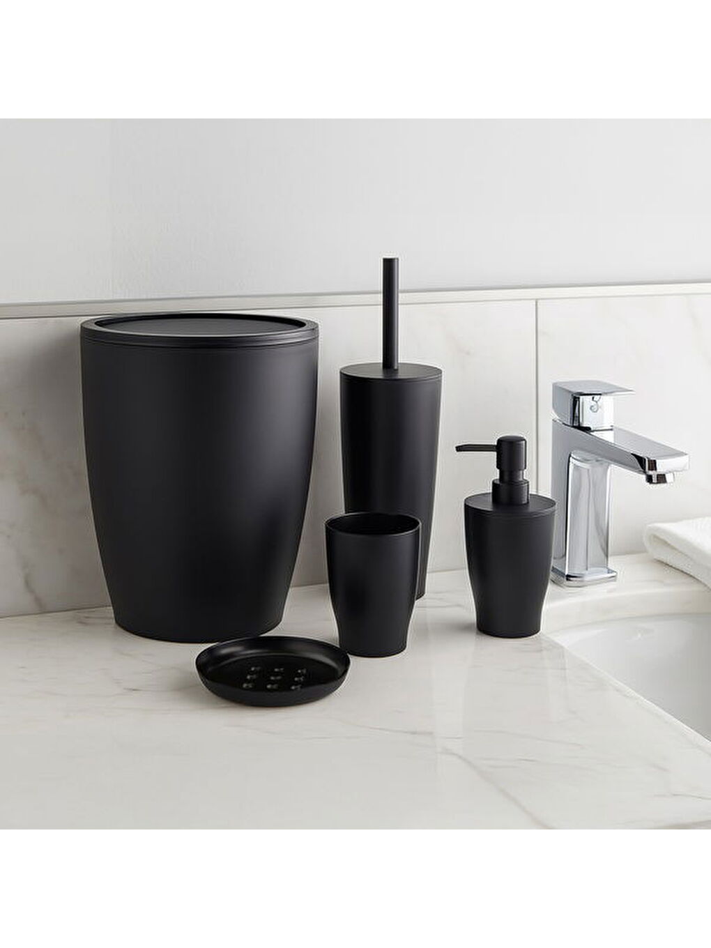 Pure 5'li Banyo Seti - Siyah