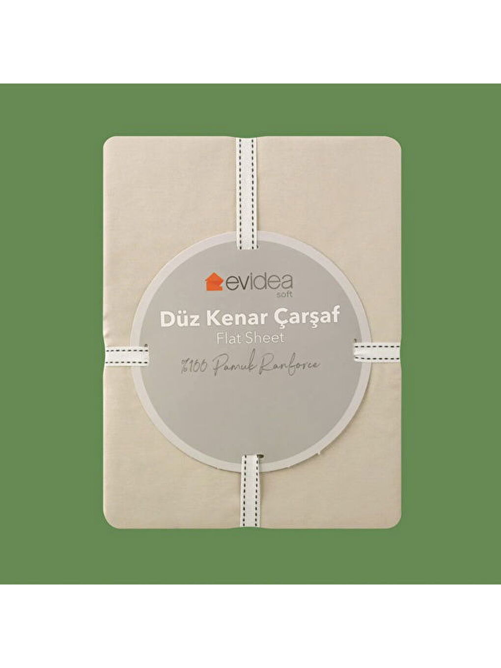 Soft Basic Tek Kişilik Düz Kenar Çarşaf - Bej - 160x240 cm-4