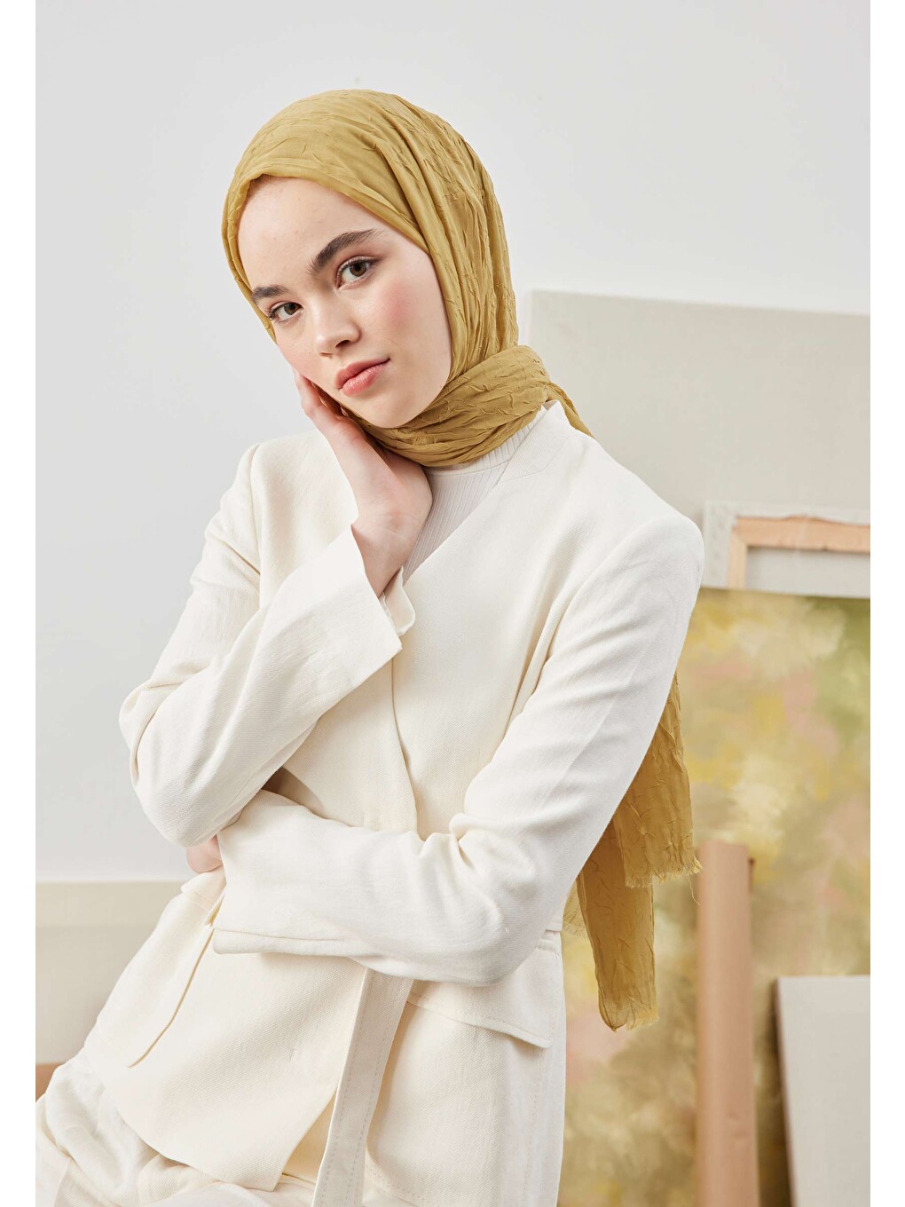 Bambu Şal Tatlı Sarı-3
