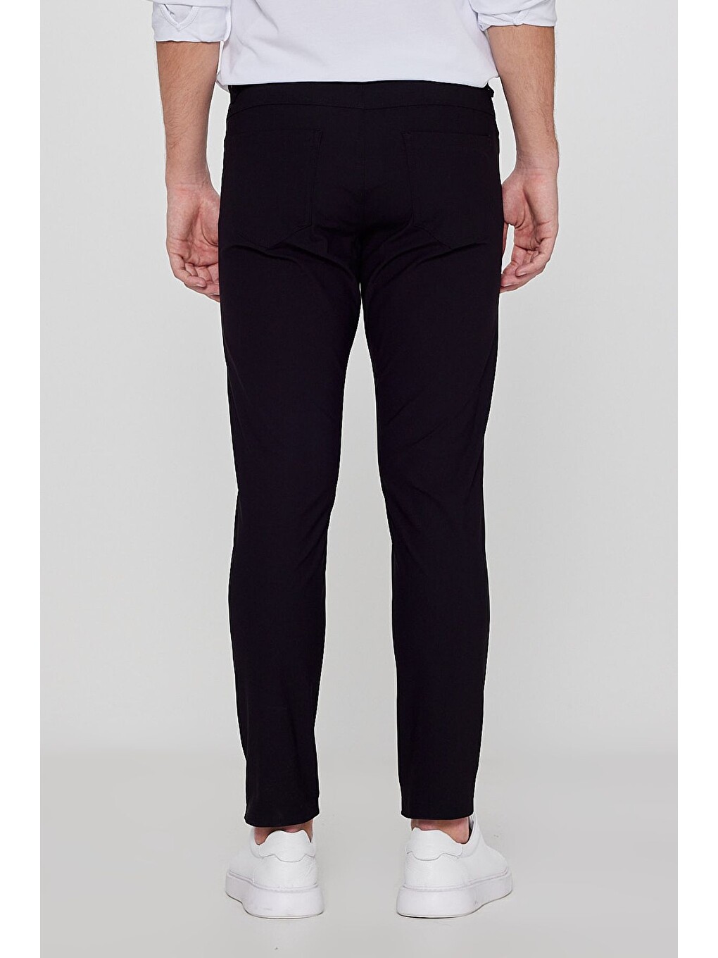 Regular Fit Normal Kesim Dar Paça 5 Cep Siyah Casual Pantolon-3