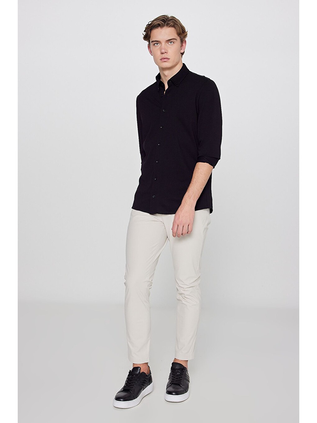 Regular Fit Normal Kesim Normal Bel Dar Paça 5 Cep Casual Bej Pantolon