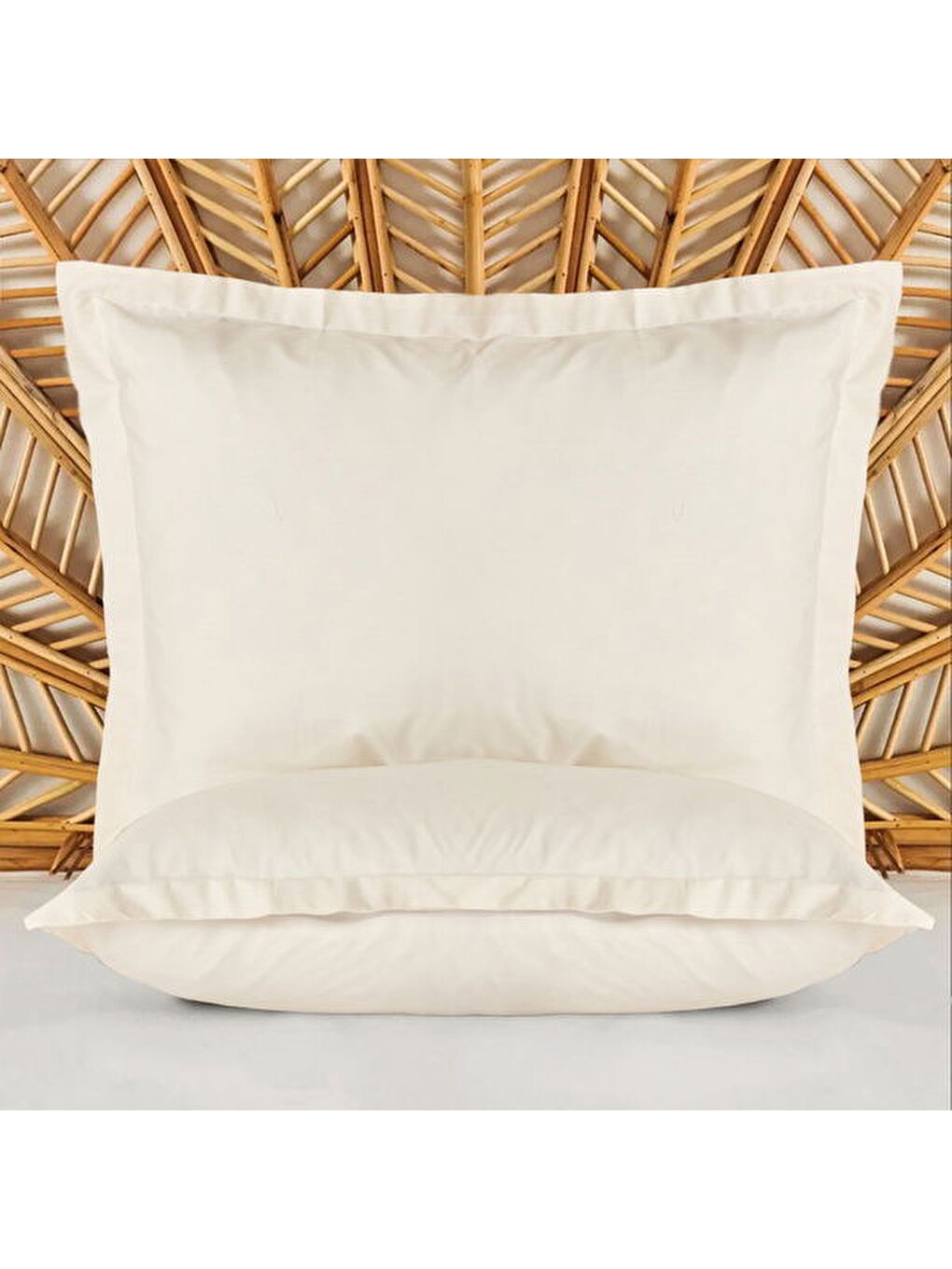 Soft Basic Oxford 2'li Yastık Kılıfı - Ekru - 50x70 cm