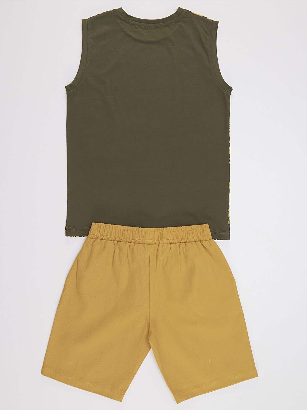 Karışık Safari Erkek Çocuk Tişört Gabardin Şort Takım-3
