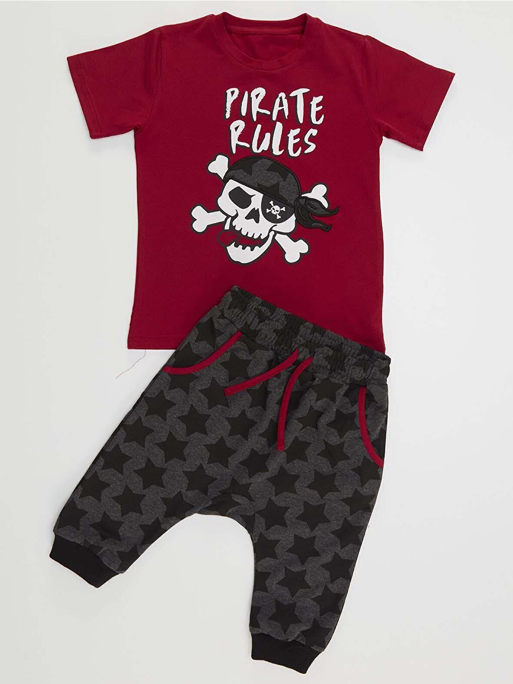 Karışık Korsan Kuralı Erkek Çocuk Tişört Şort Takım-2