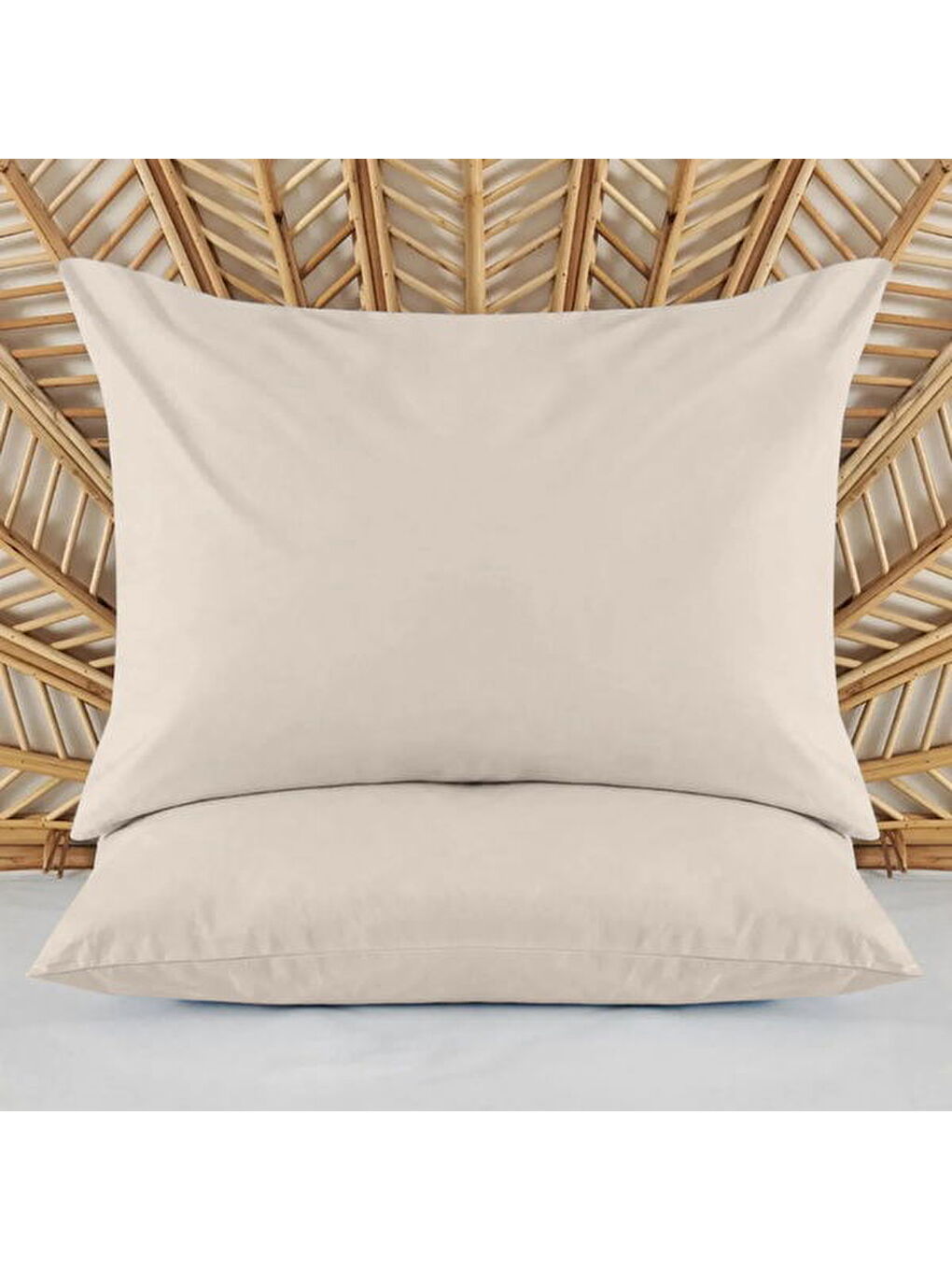 Soft 2'li Yastık Kılıfı - Bej - 50x70 cm