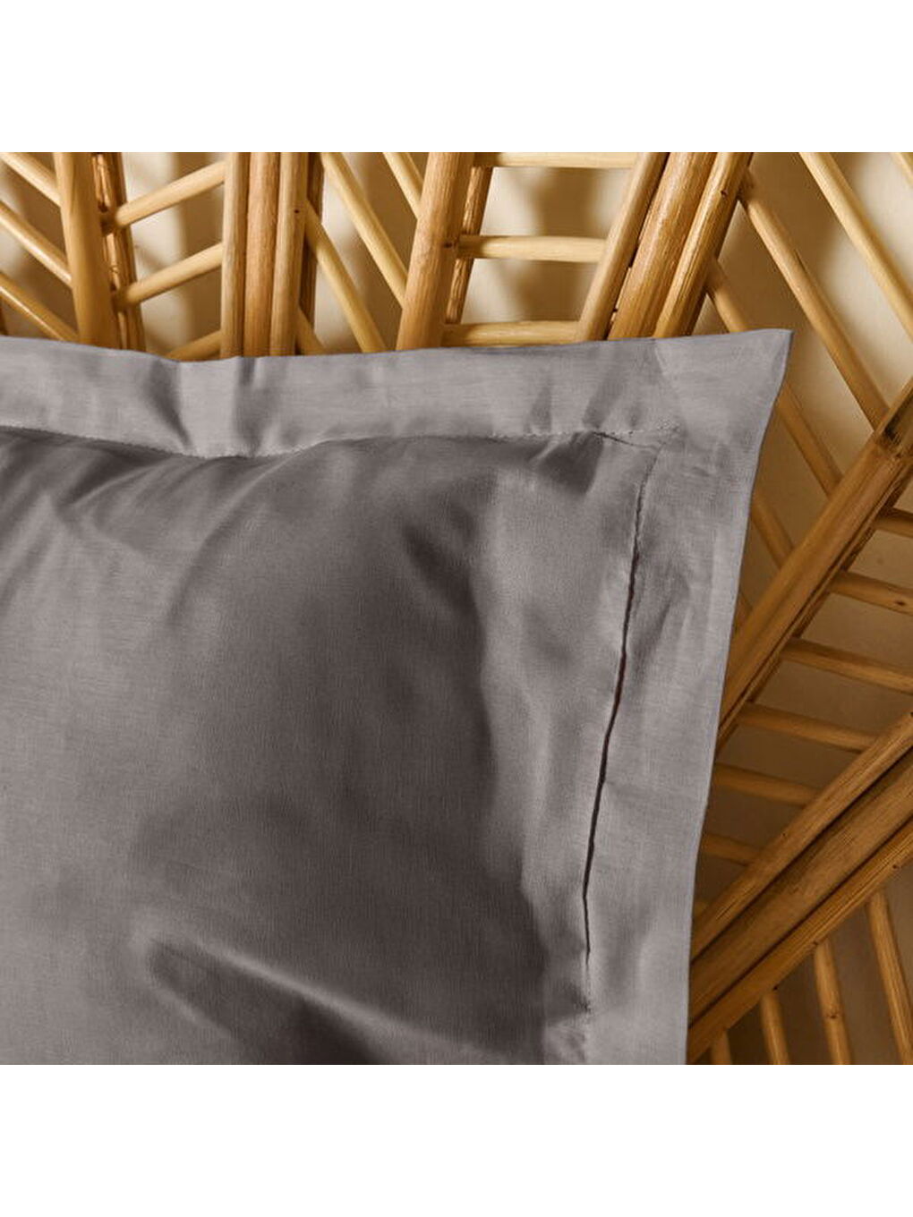 Soft Basic Oxford 2'li Yastık Kılıfı - Antrasit - 50x70 cm-3