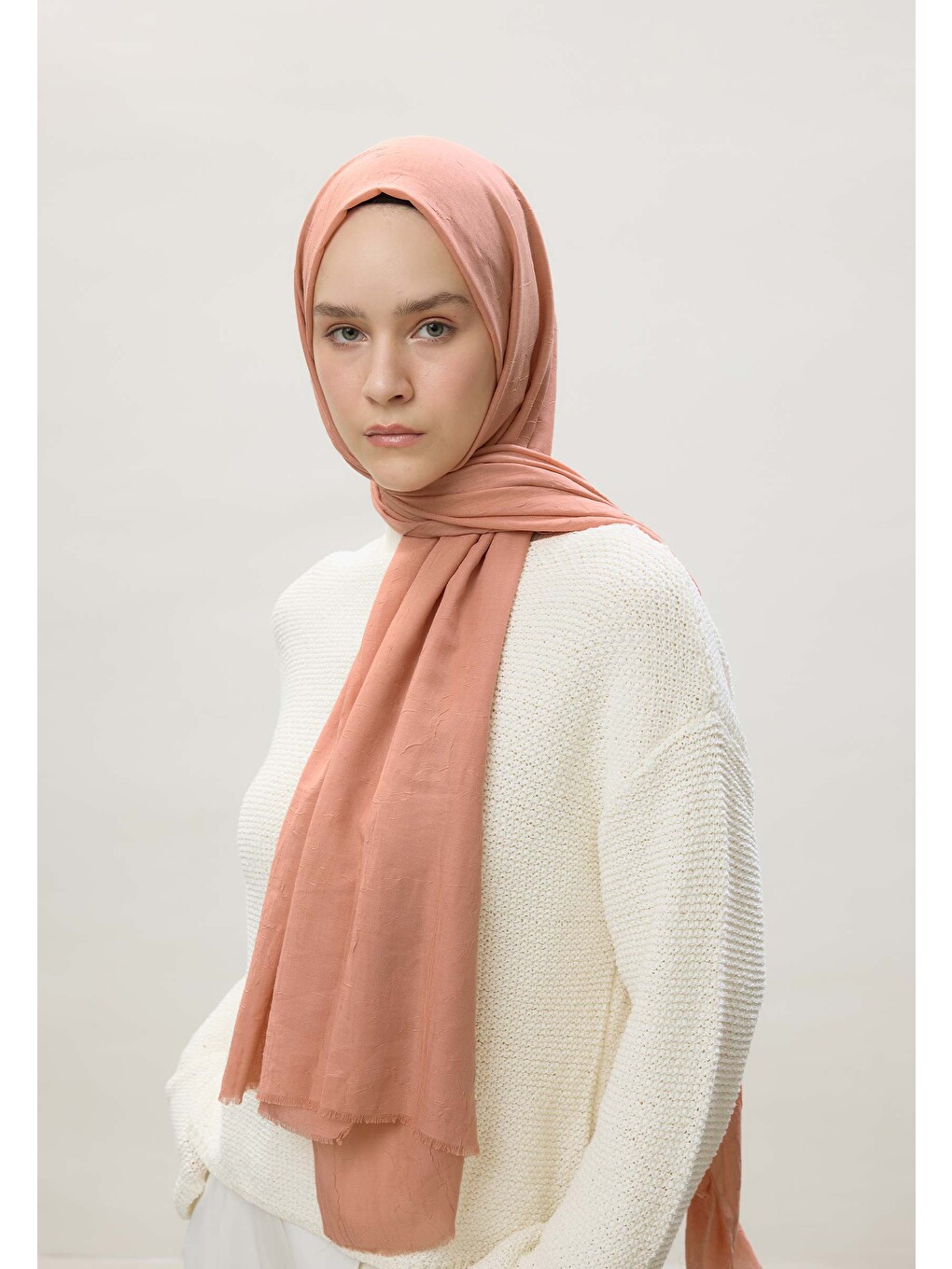 Pembe Bambu Şal Şeftalı