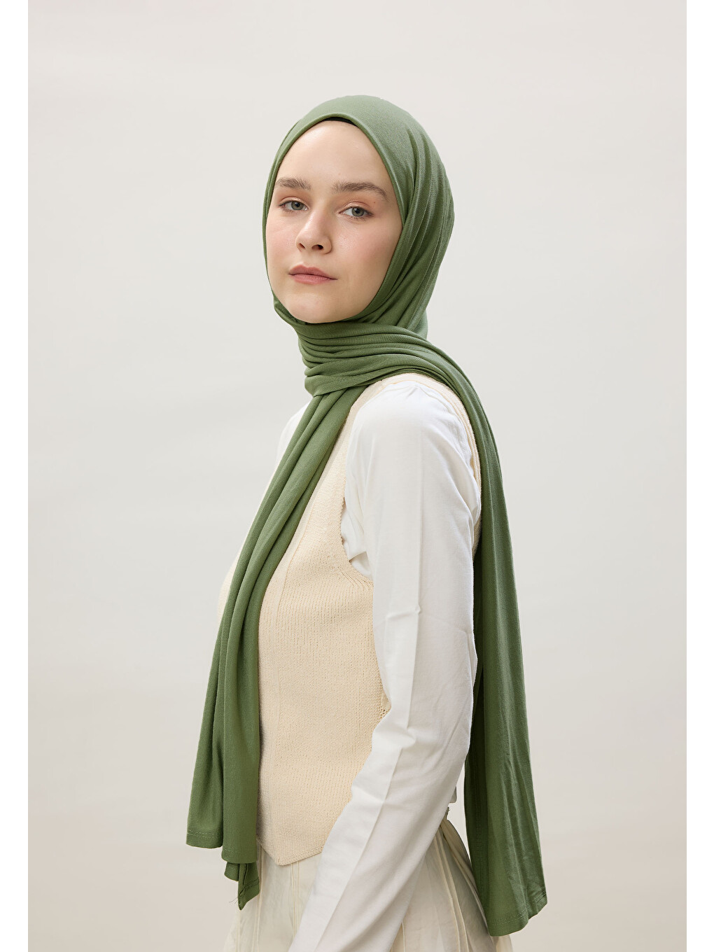 Penye Şal Çam Yeşili-5