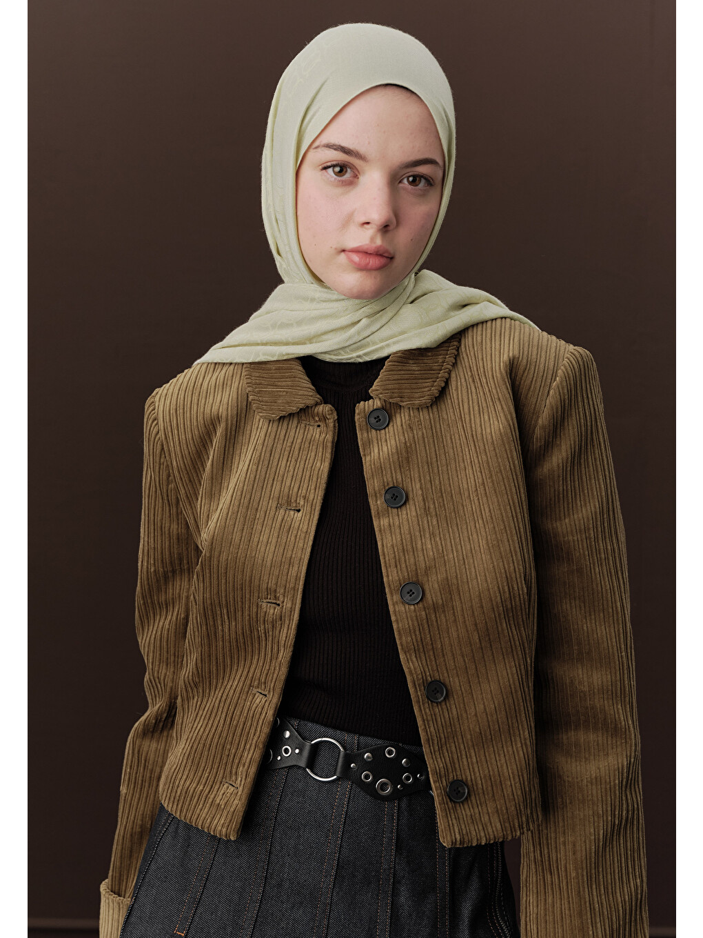 Premıum Yünlü Düz Şal Soft Yeşil-3