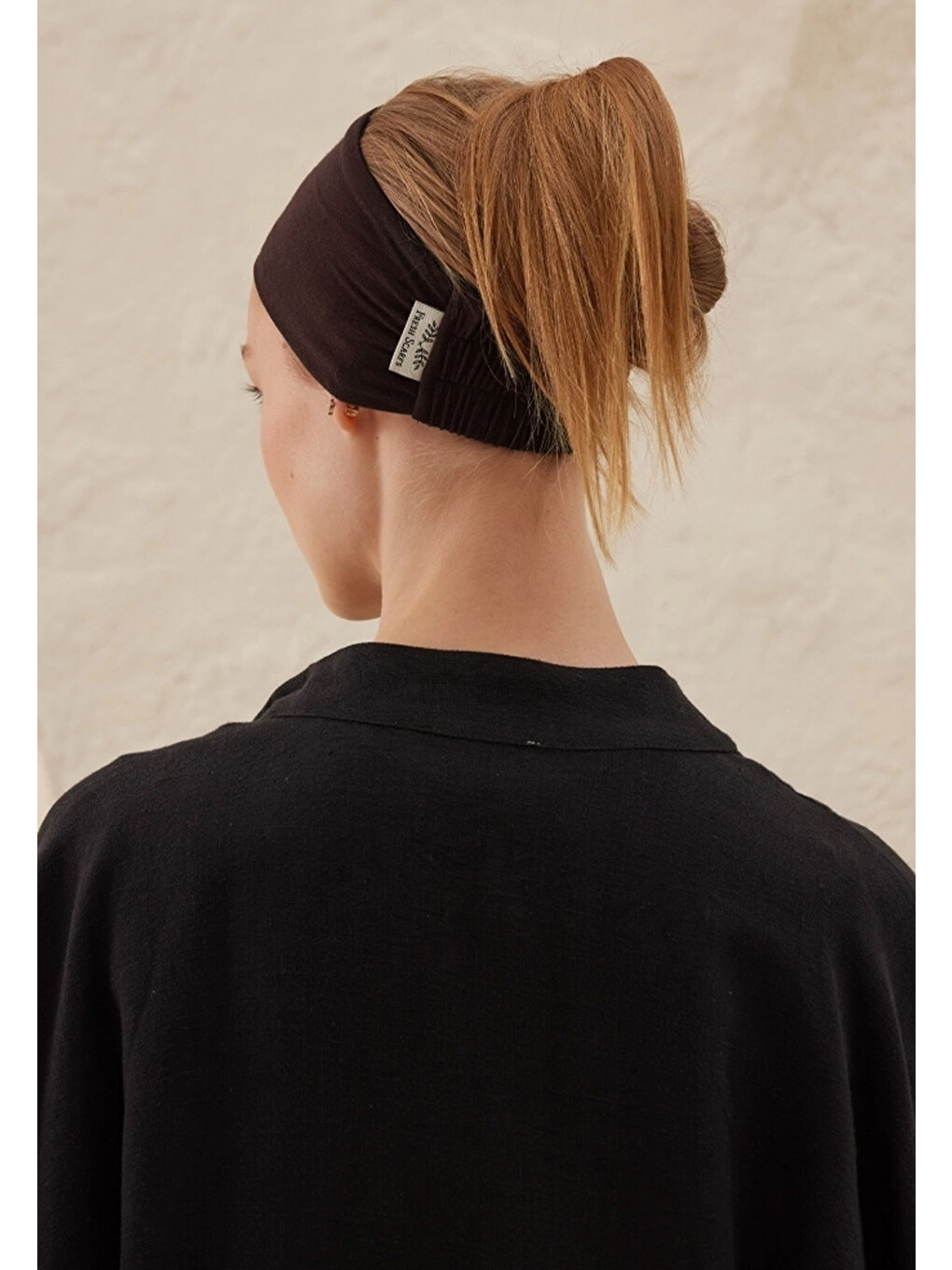 Kahverengi Silikonlu Kaydırmaz Bandana Acı Kahve-4