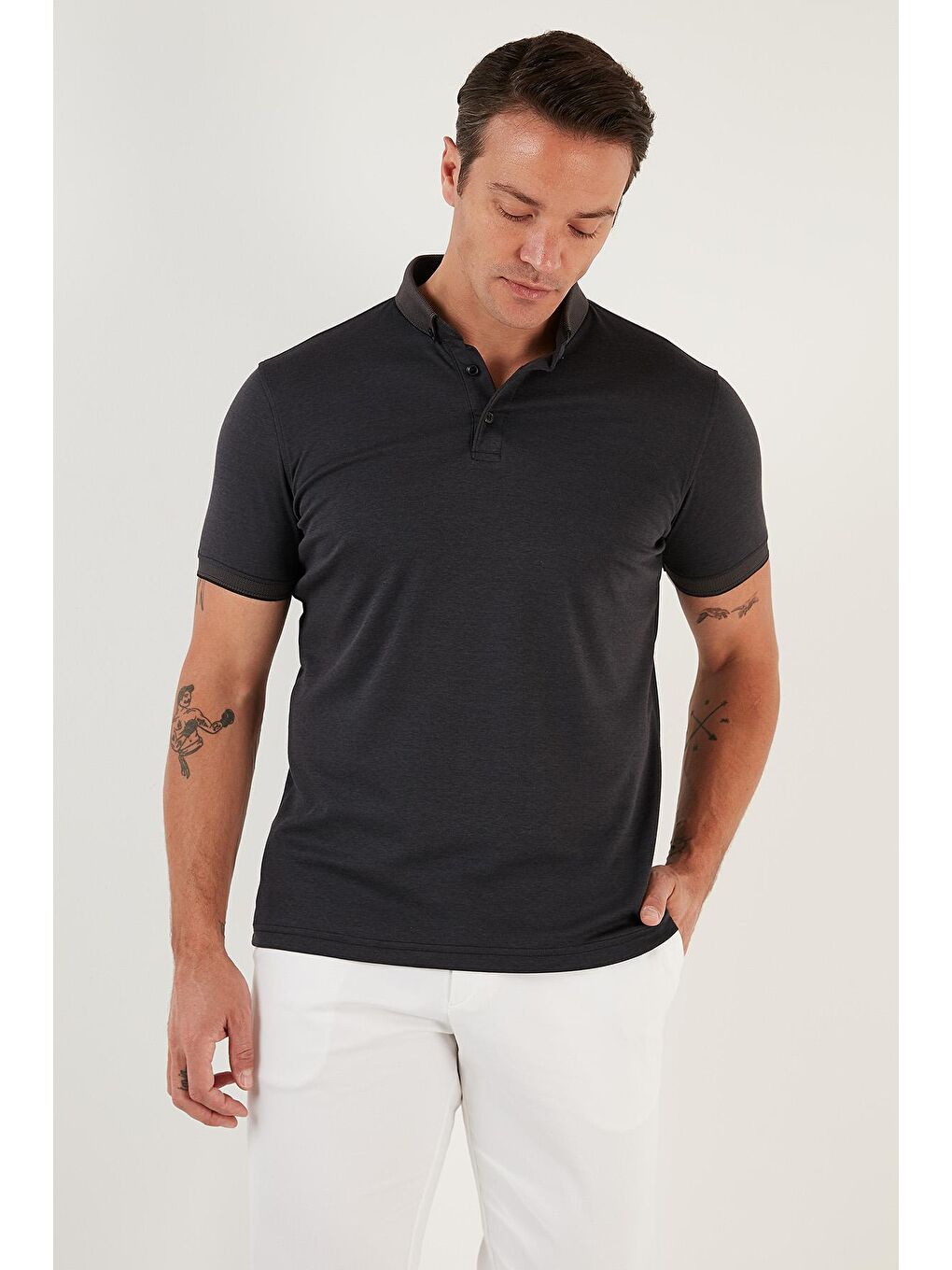 Buratti Siyah Pamuklu Slim Fit Polo T Shirt 646R1000 - 2