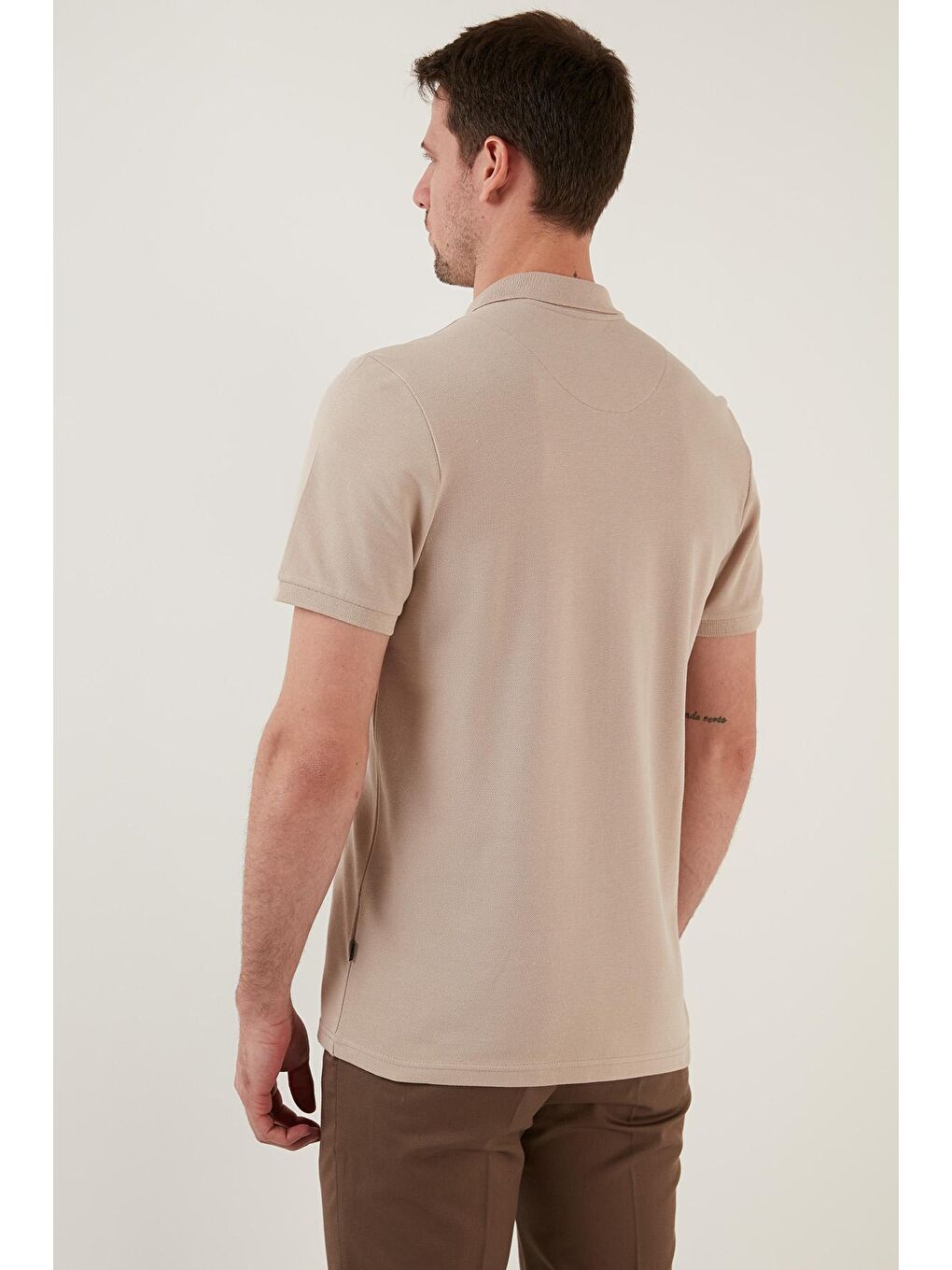 Bej Düğmeli Regular Fit Polo Tişört 5902127-4