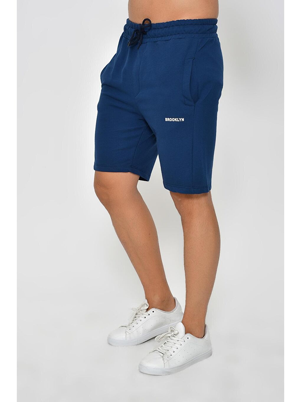 Lacivert Slim Fit Air Brooklyn Baskılı Erkek Şort SPR 2020Y09-2