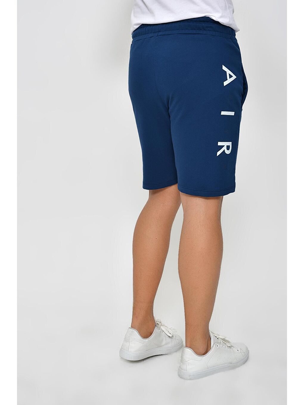 Lacivert Slim Fit Air Brooklyn Baskılı Erkek Şort SPR 2020Y09-3