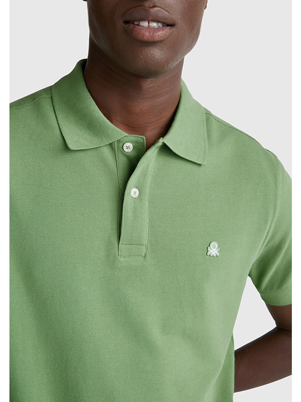 Erkek Açık Yeşill Regular Fit Kısa Kollu Polo Tişört-4