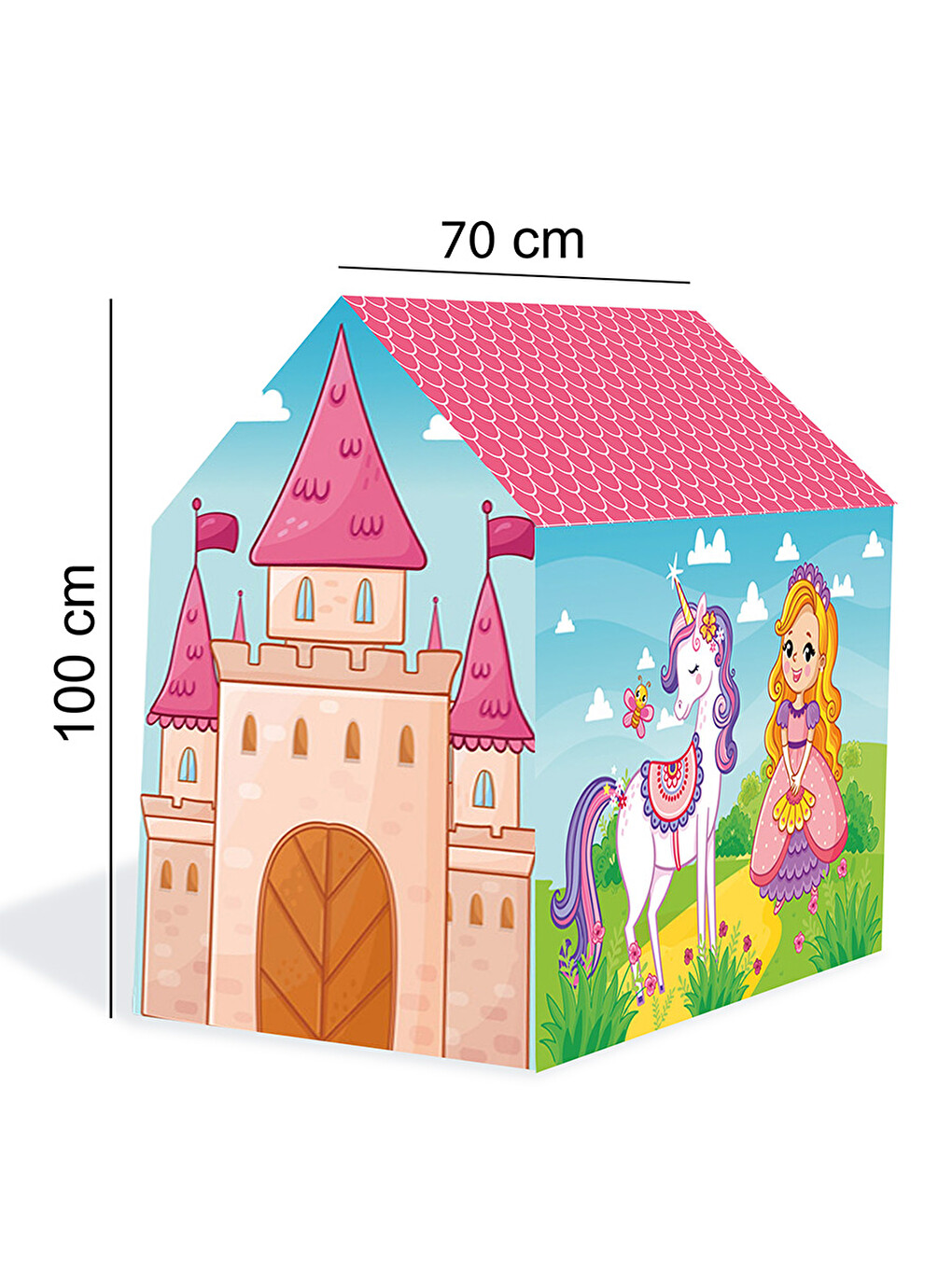 Unicornlu Pembe Prenses Şato Kız Çocuk Oyun Çadırı-1