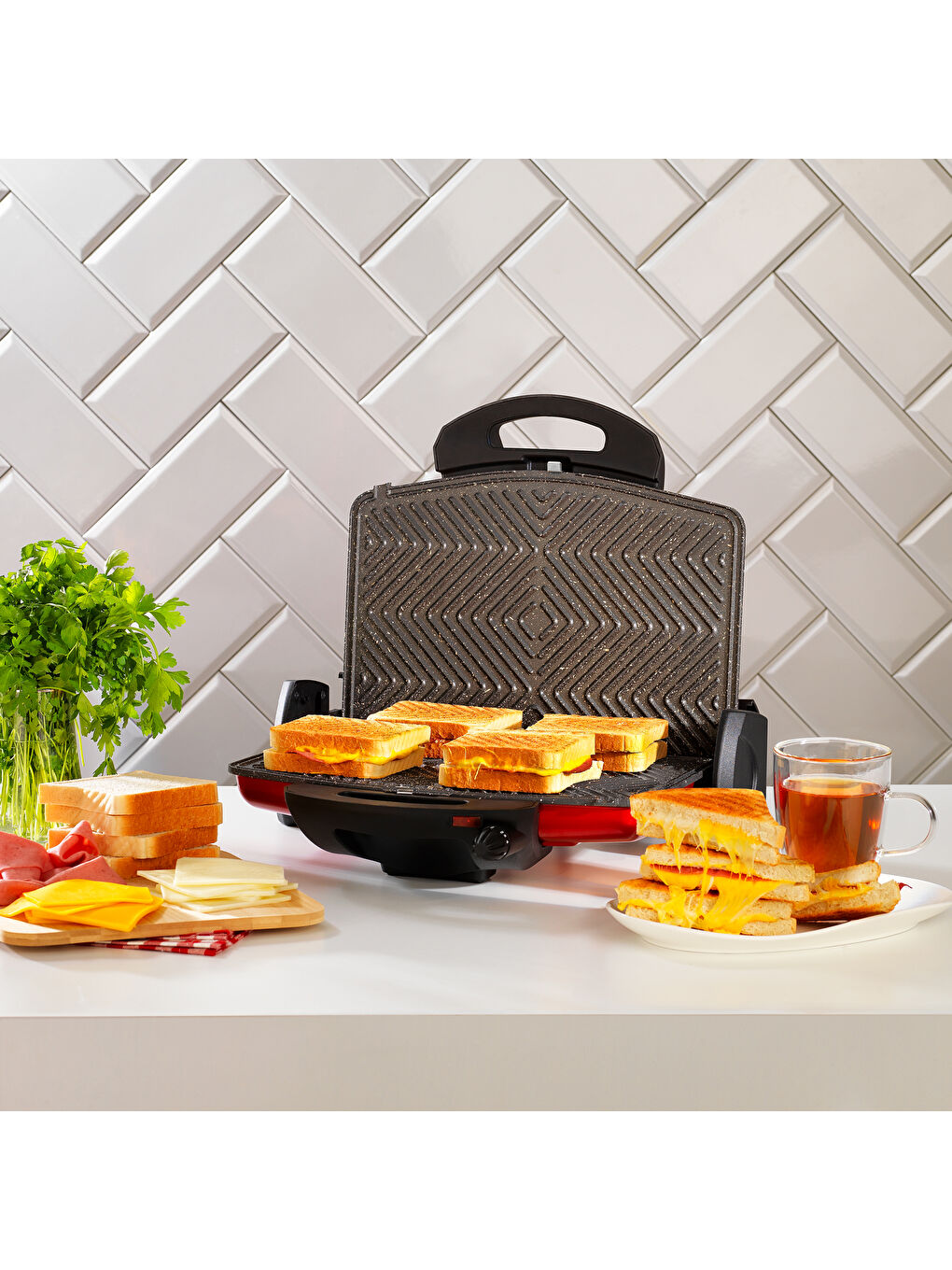 Grill Chef Tost Makinesi-Lal Kırmızı