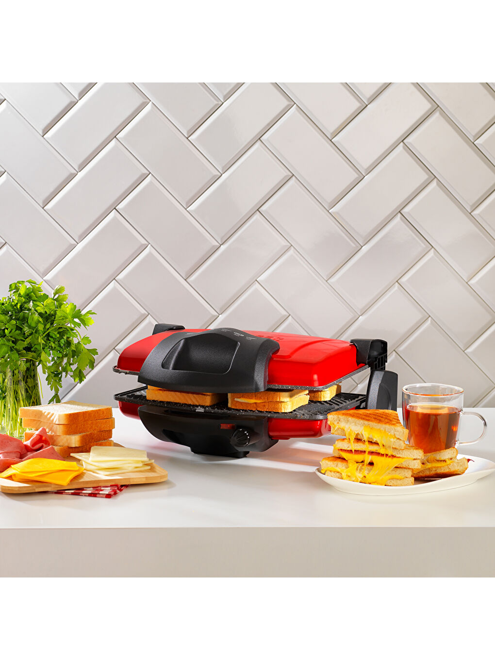 Grill Chef Tost Makinesi-Lal Kırmızı-2