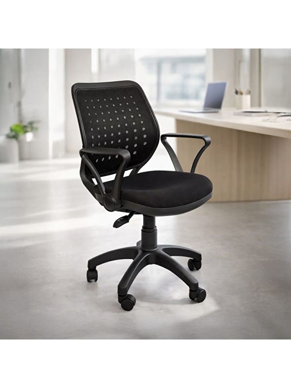 Fileli Çalışma Koltuğu - Siyah