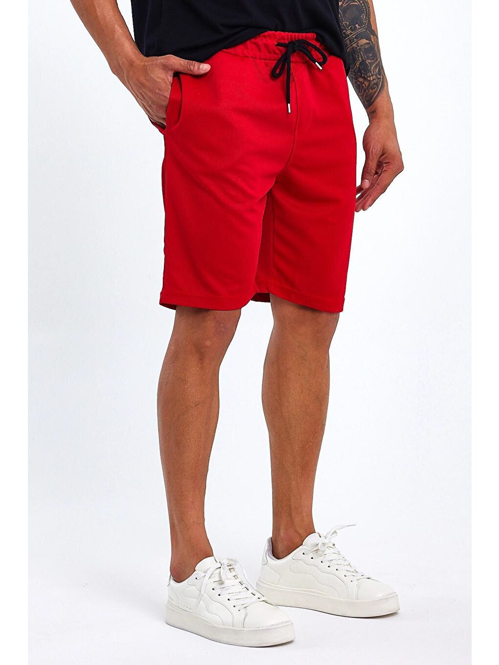 Kırmızı Regular Fit Brooklyn Baskılı Erkek Şort SPR 208-2