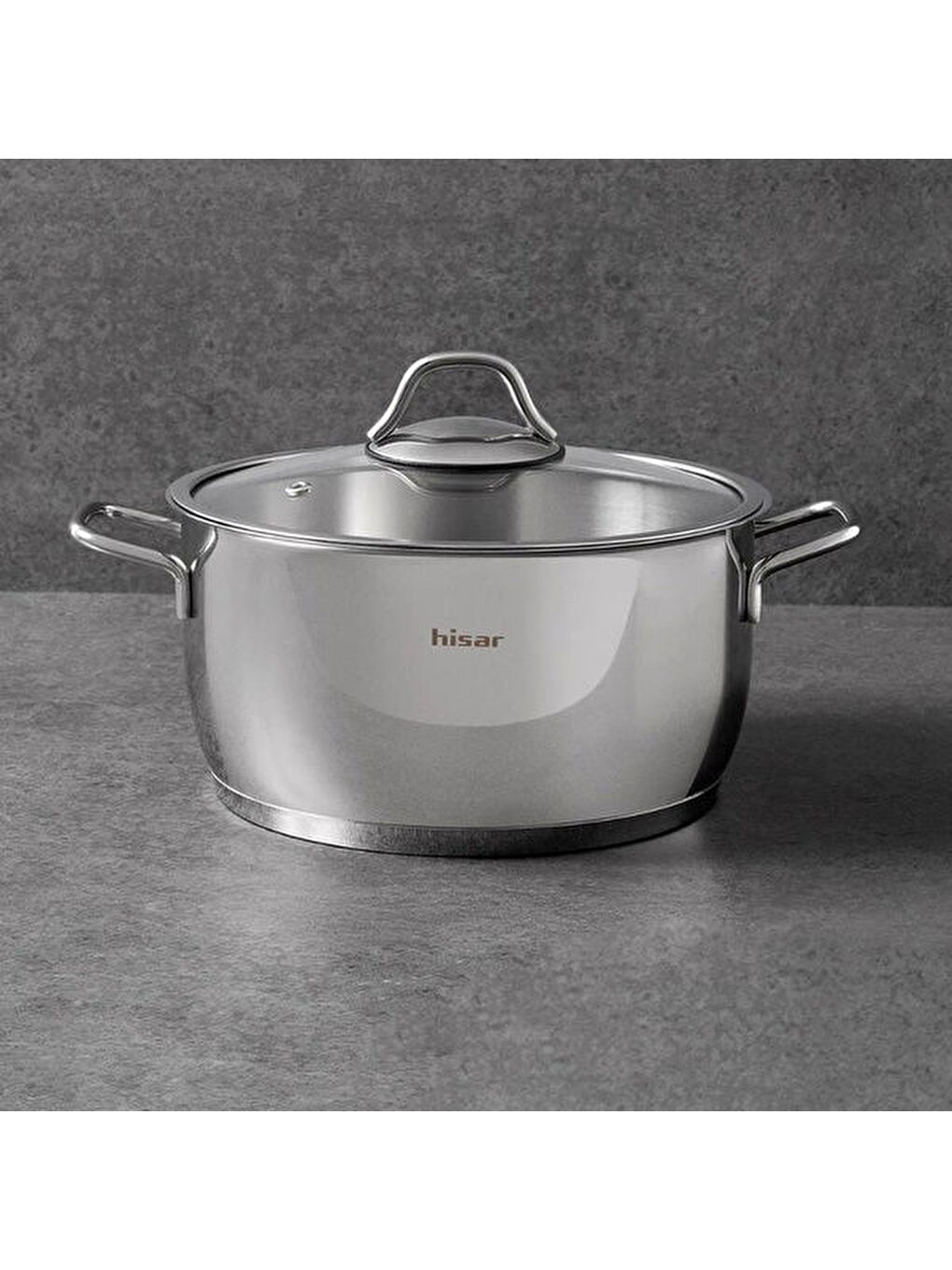 Gri Teos Çelik Derin Tencere - Inox - 22 cm-2