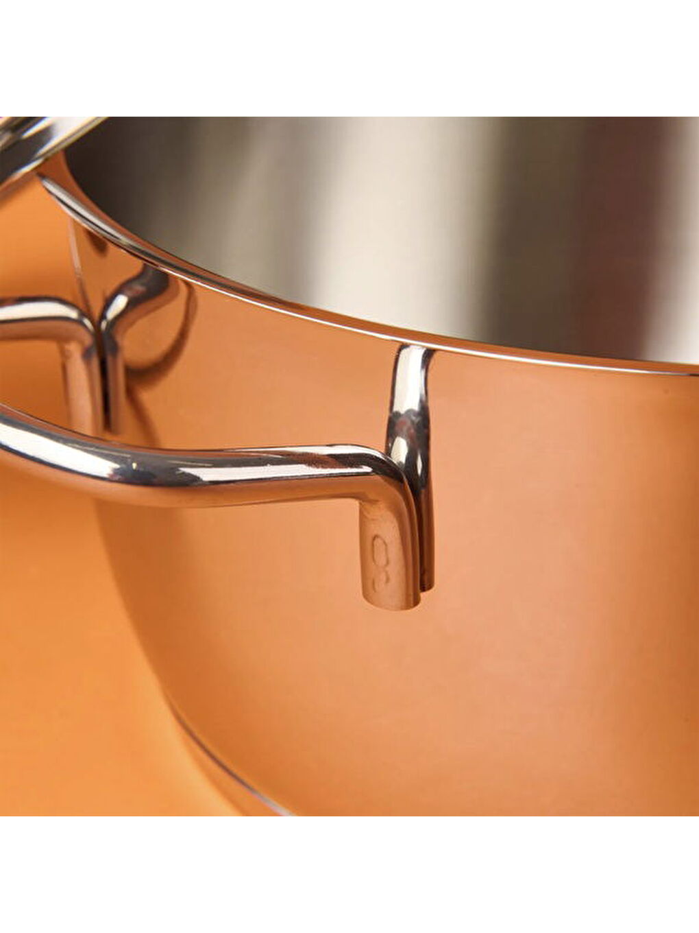 Gri Teos Çelik Derin Tencere - Inox - 22 cm-3