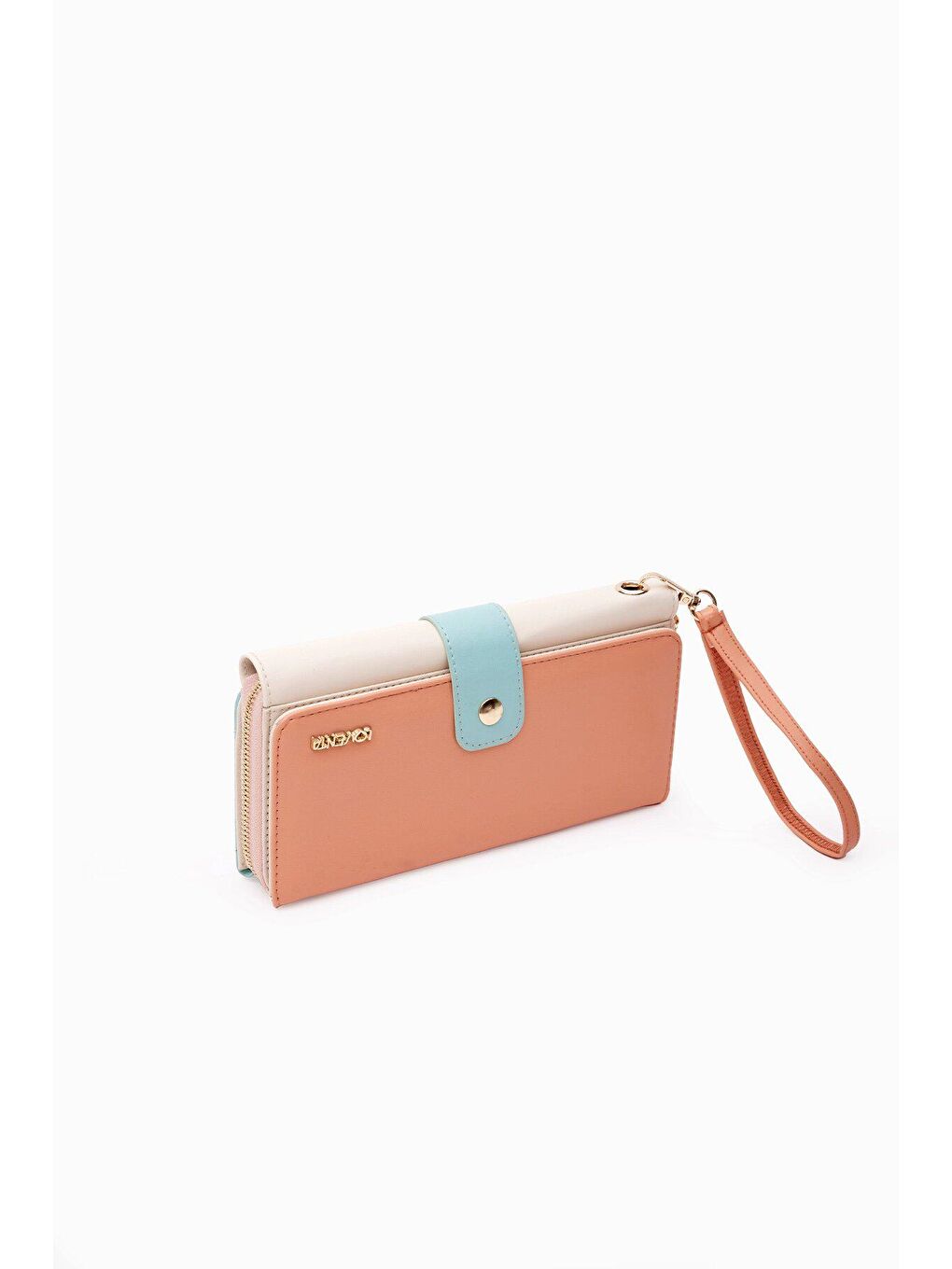 Turuncu Büyük Boy Renkli Kadın Cüzdan Ve El Çantası