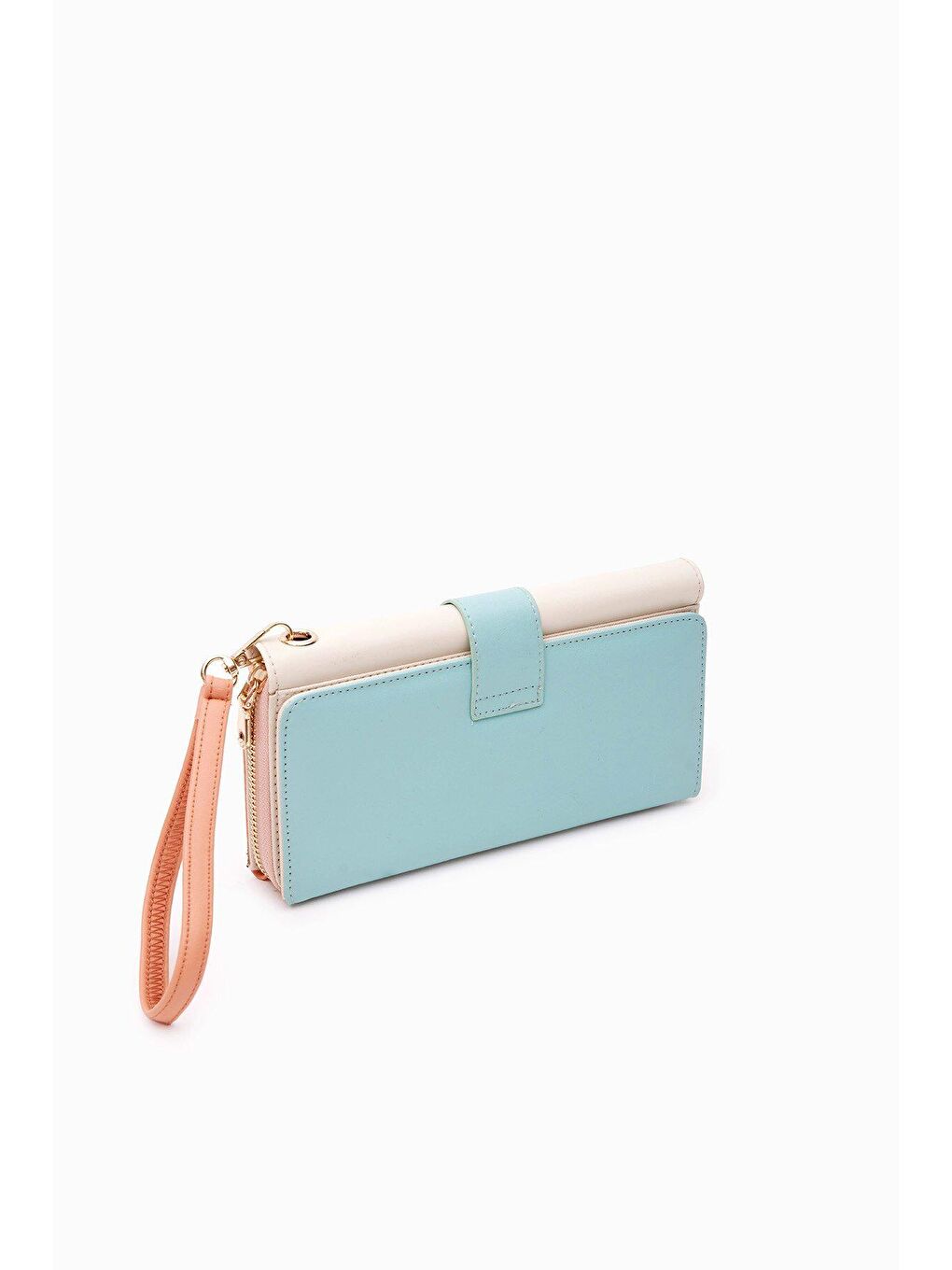 Turuncu Büyük Boy Renkli Kadın Cüzdan Ve El Çantası-1