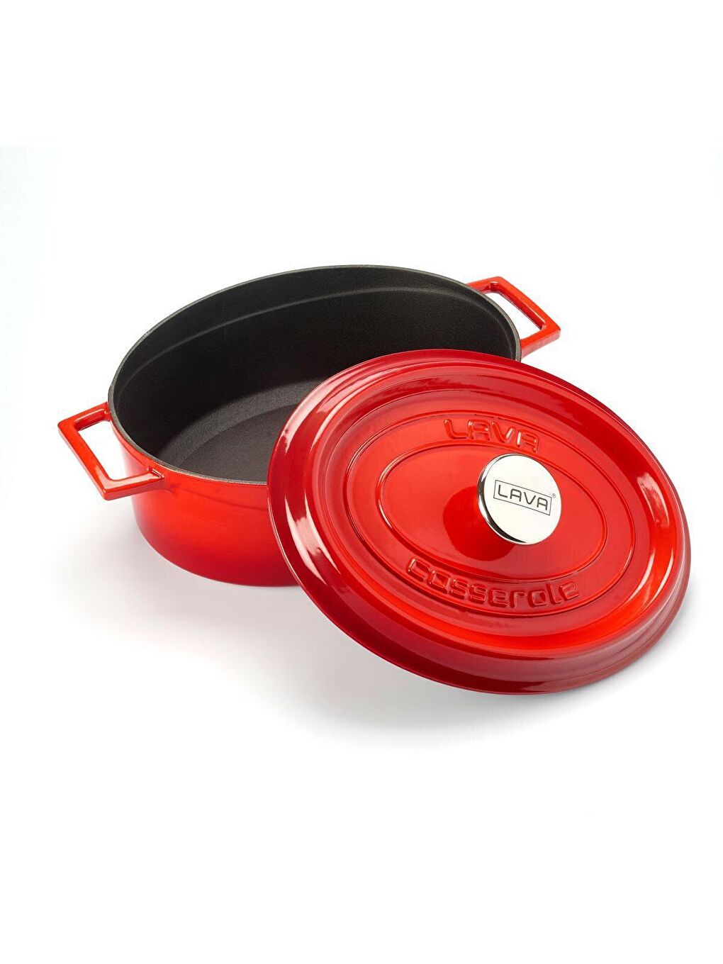 Kırmızı Oval Tencere. Trendy Serisi Ölçü 25x31cm.-1