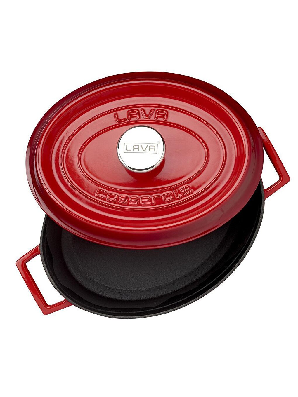 Kırmızı Oval Tencere. Trendy Serisi Ölçü 25x31cm.-2