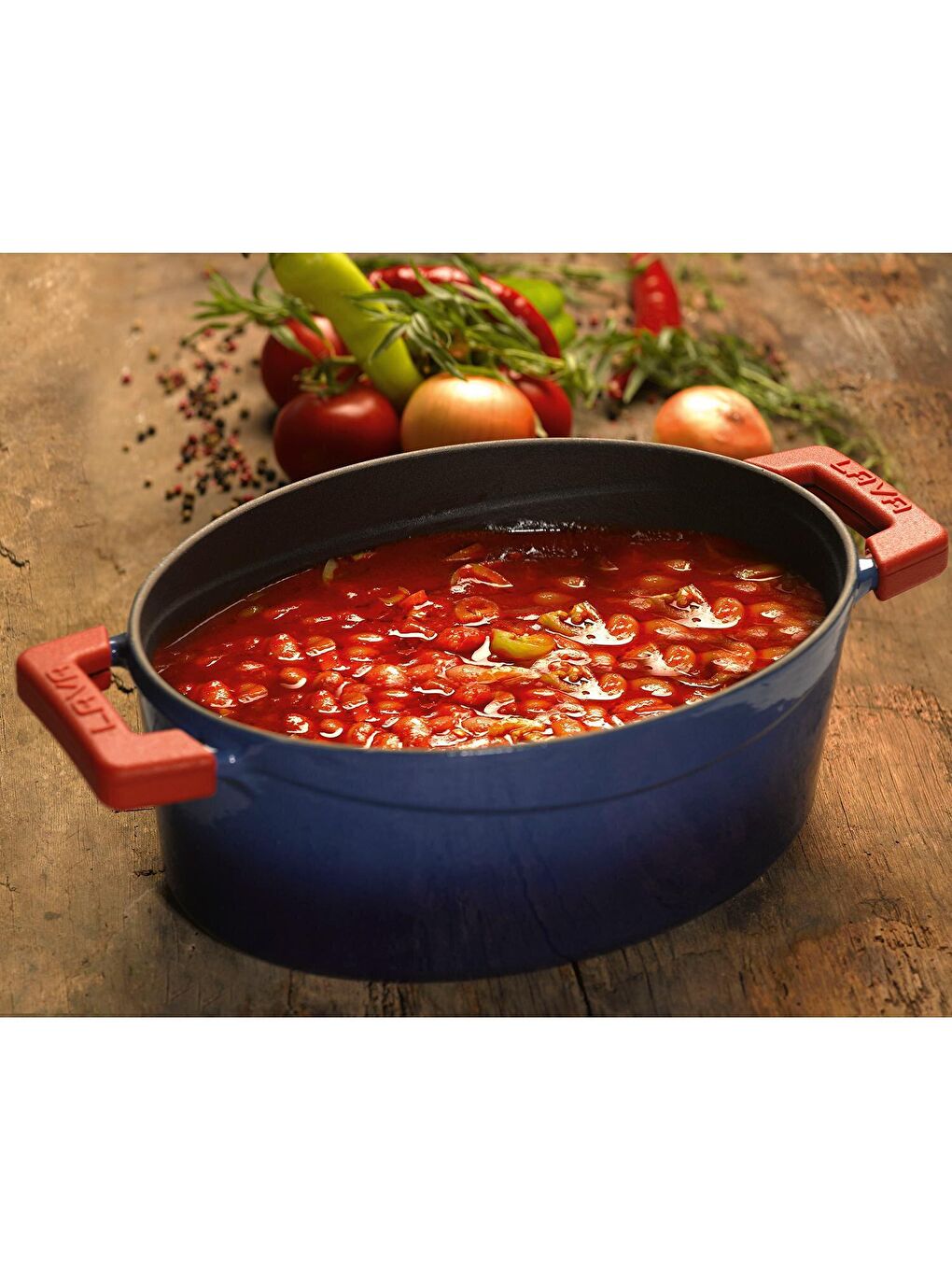 Kırmızı Oval Tencere. Trendy Serisi Ölçü 25x31cm.-7