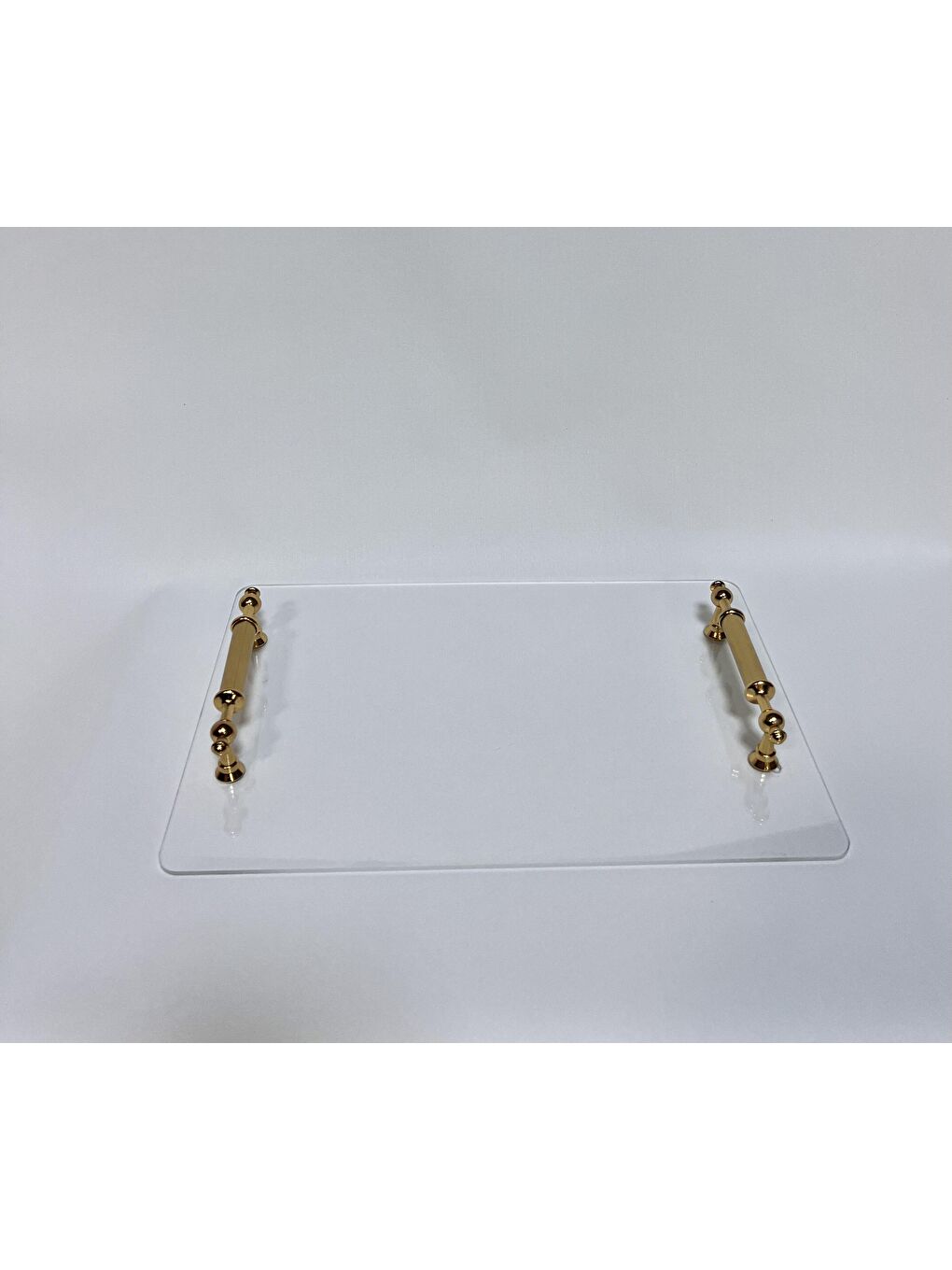 Sarı Şeffaf Sunum Tepsi Avangart Kulp-3