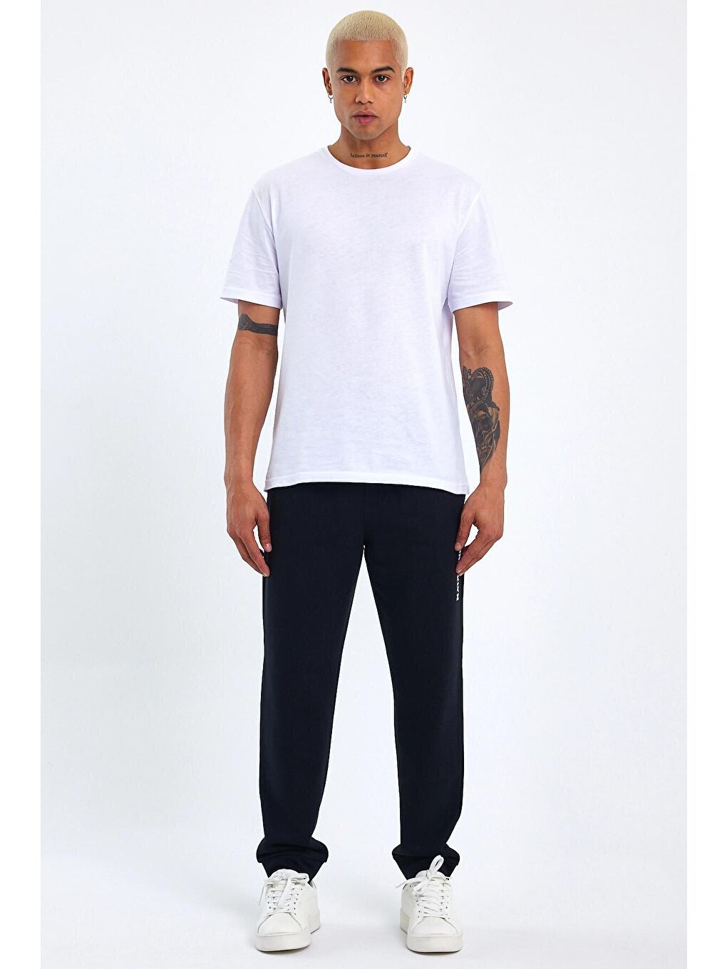 Siyah Regular Fit Broklyn Baskılı İnce Erkek Jogger Eşofman Altı SPR 203