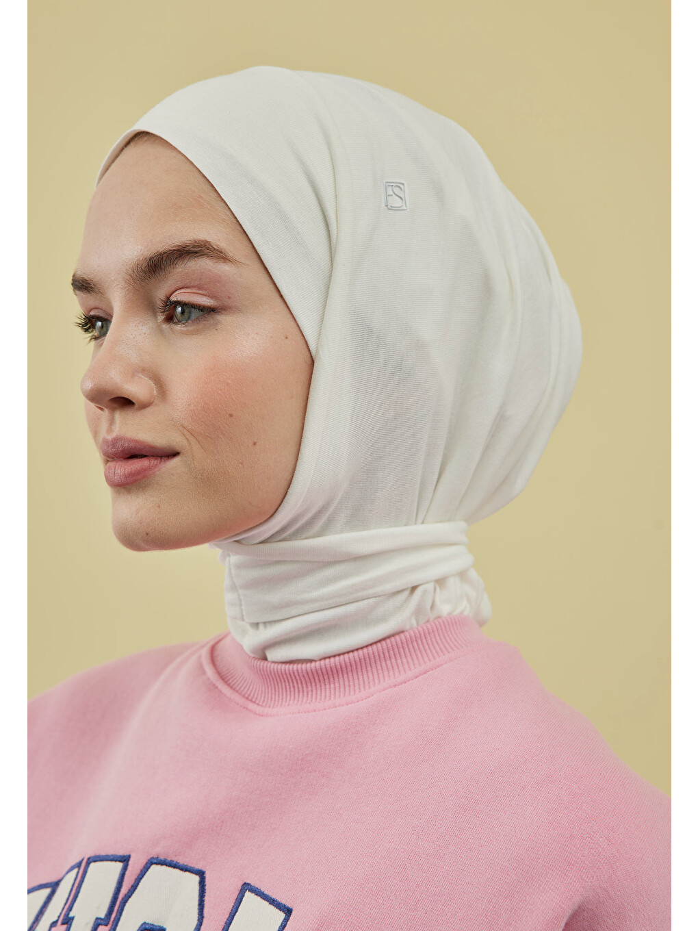 Athletic Hijab Kırık Beyaz-3