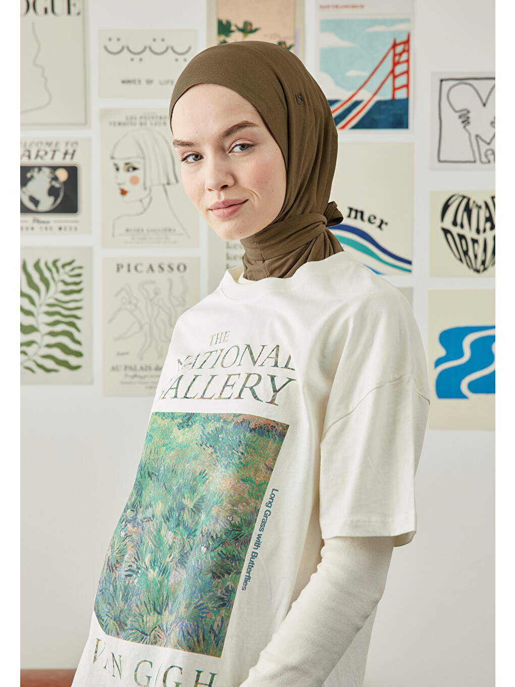 Athletic Hijab Haki-1