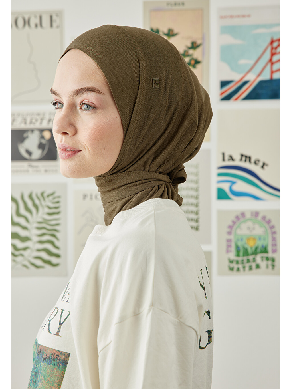 Athletic Hijab Haki-3