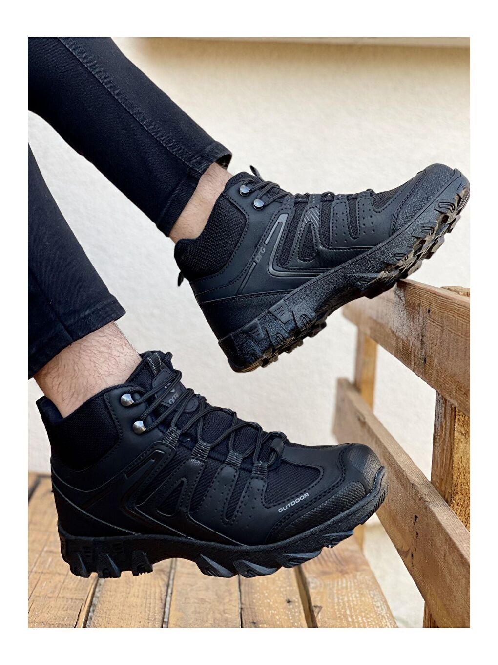 Siyah Mike  Kauçuk Sağlam Esnek Outdoor Treking Kışlık Su ve Soğuk Geçirmez Unisex Bot-3