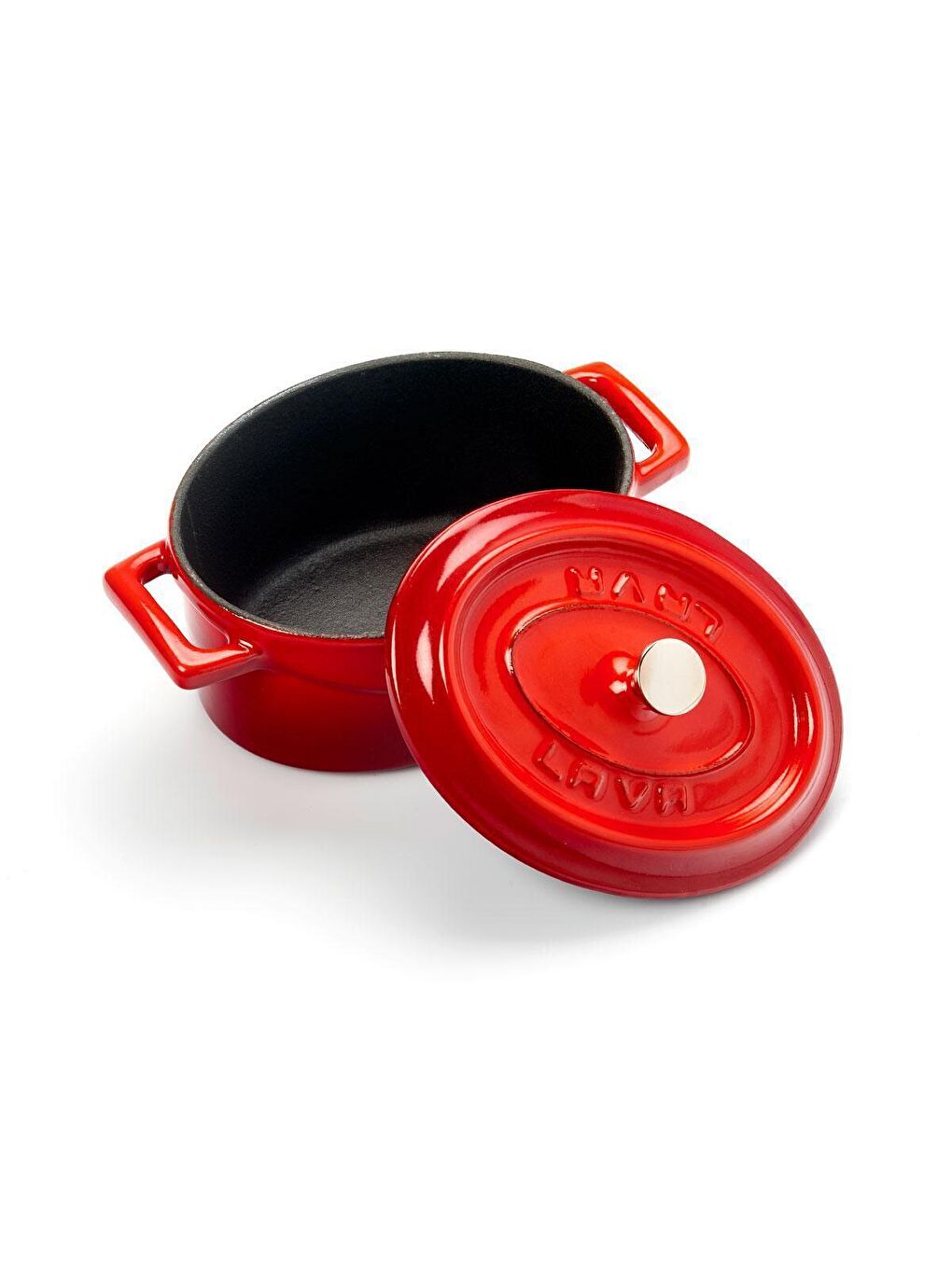 Kırmızı Mini Oval Tencere. Trendy Serisi Ölçü 9x12cm.-1