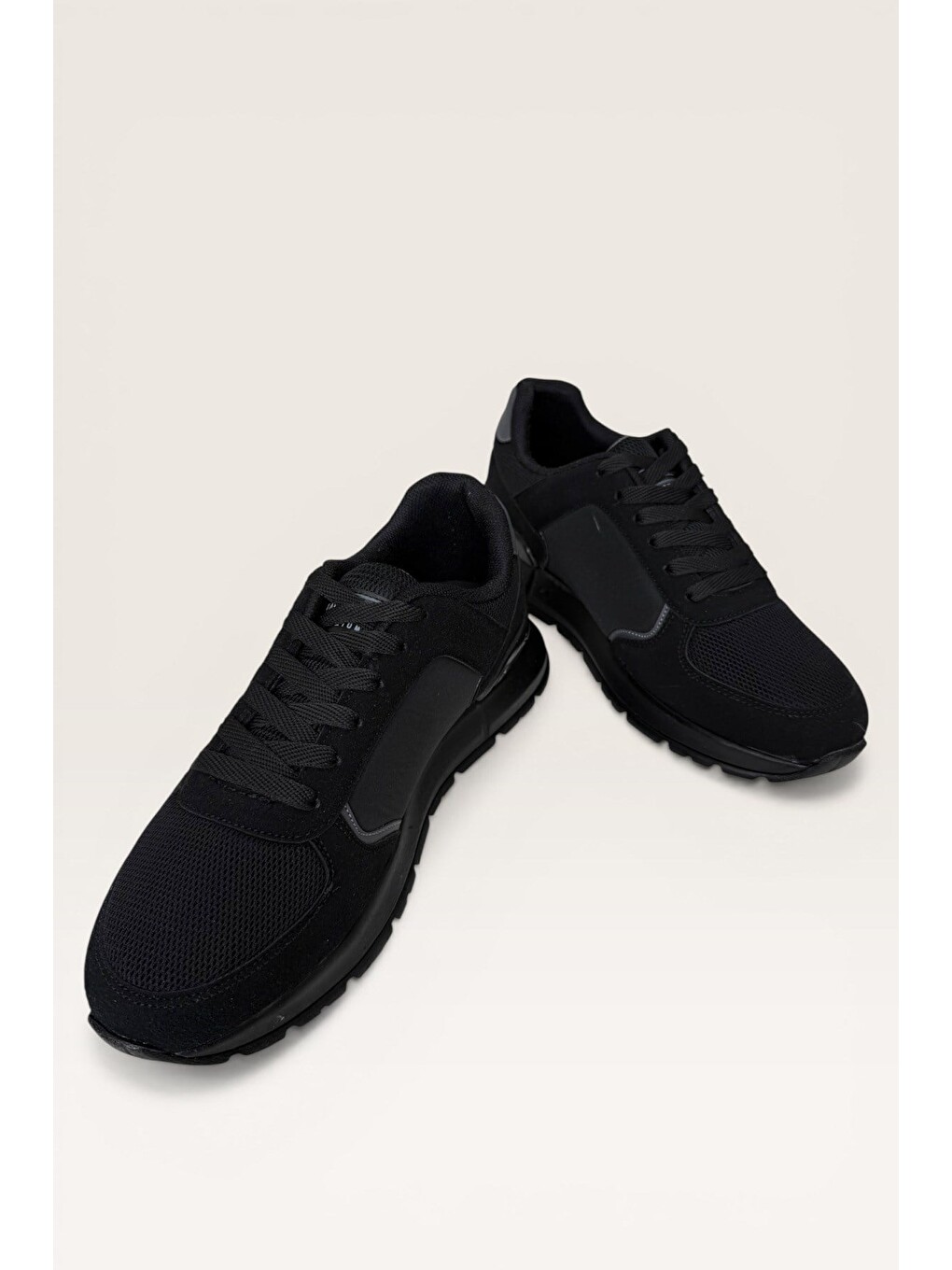 Erkek Ortopedik Airfile Günlük Yürüyüş Koşu Sneaker Spor Ayakkabı Siyah-4