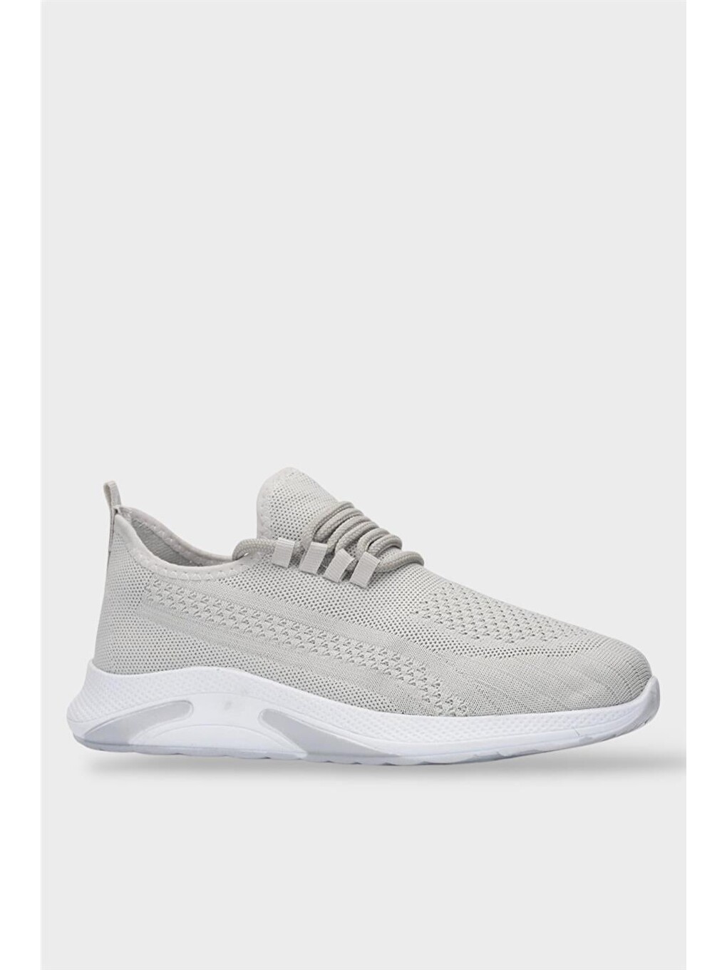 Unisex Yazlık Triko Spor Ayakkabı Gri - Beyaz