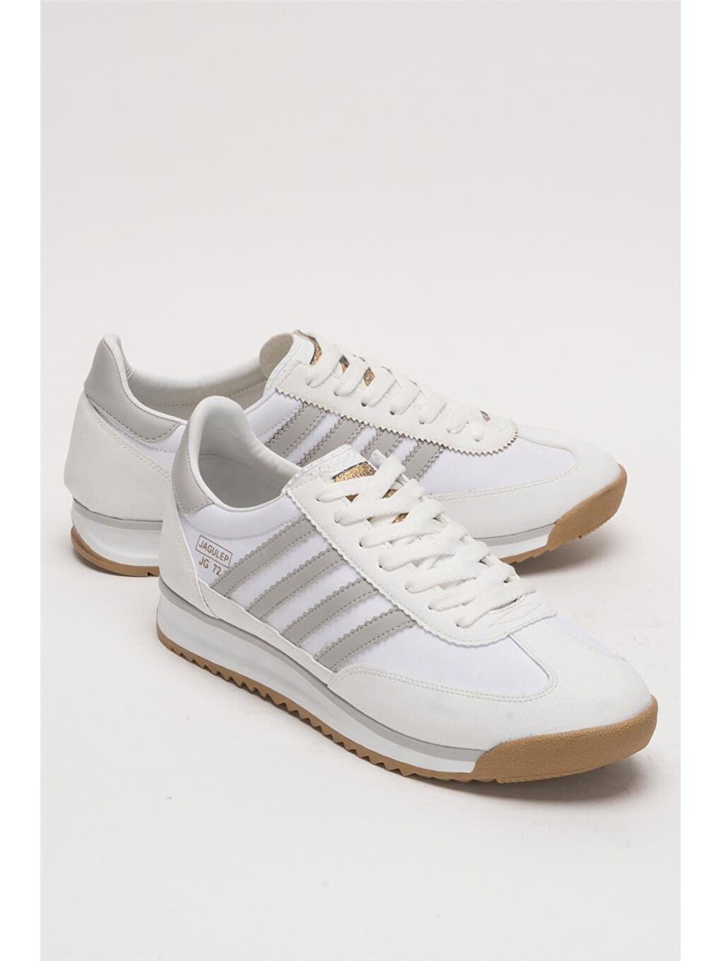 Erkek Günlük Rahat Taban Yumuşak Hafif Sneaker Bağcıklı Spor Ayakkabı Beyaz - Buz-2