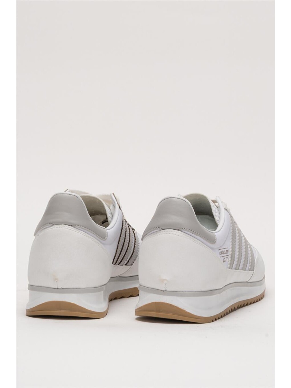 Erkek Günlük Rahat Taban Yumuşak Hafif Sneaker Bağcıklı Spor Ayakkabı Beyaz - Buz-6