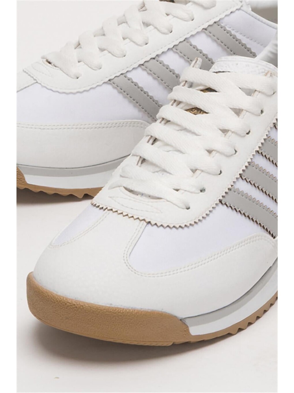 Erkek Günlük Rahat Taban Yumuşak Hafif Sneaker Bağcıklı Spor Ayakkabı Beyaz - Buz-8