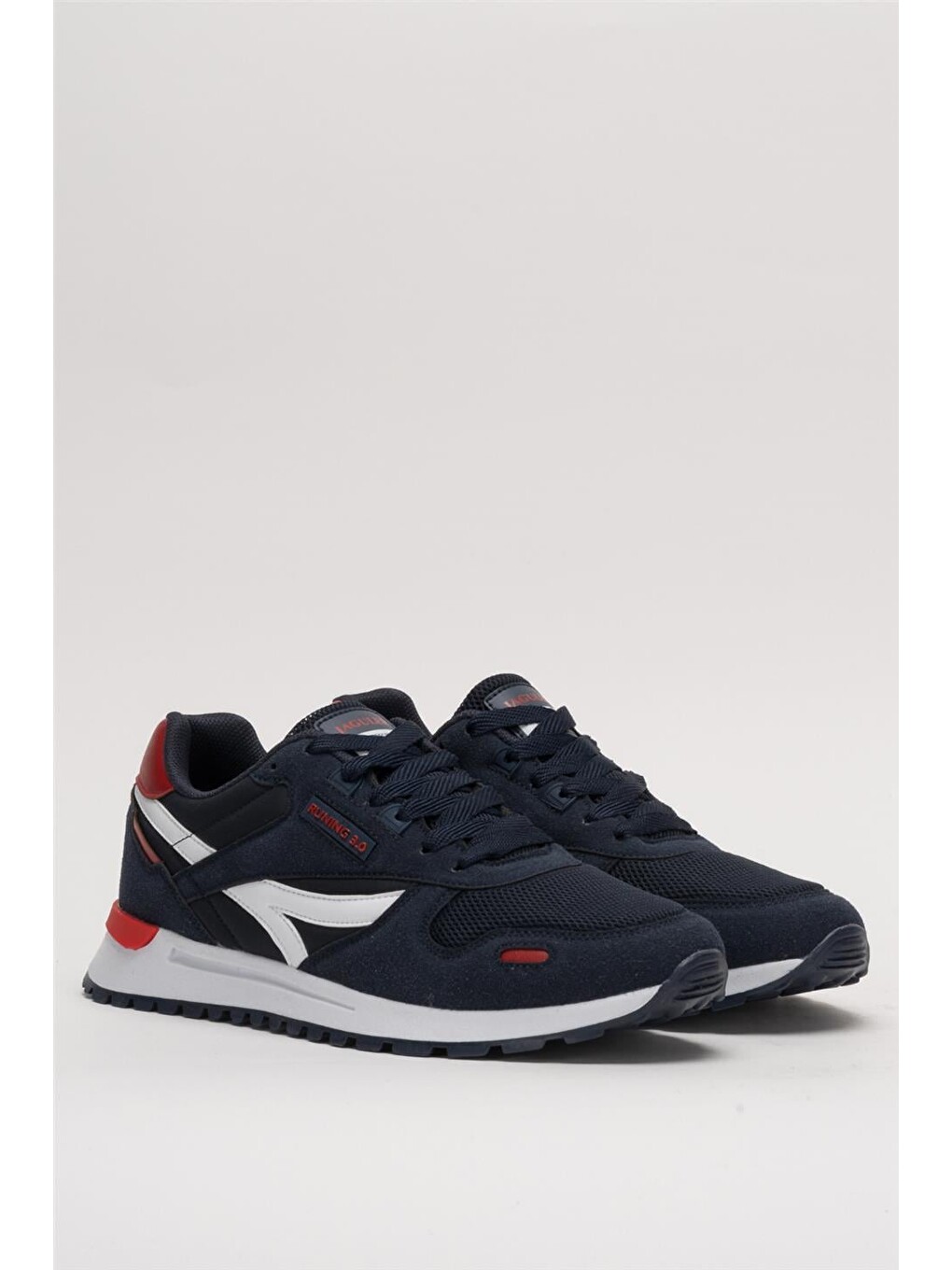 Erkek Ortopedik Günlük Yürüyüş Koşu Sneaker Spor Ayakkabı Lacivert - Kirmizi-5