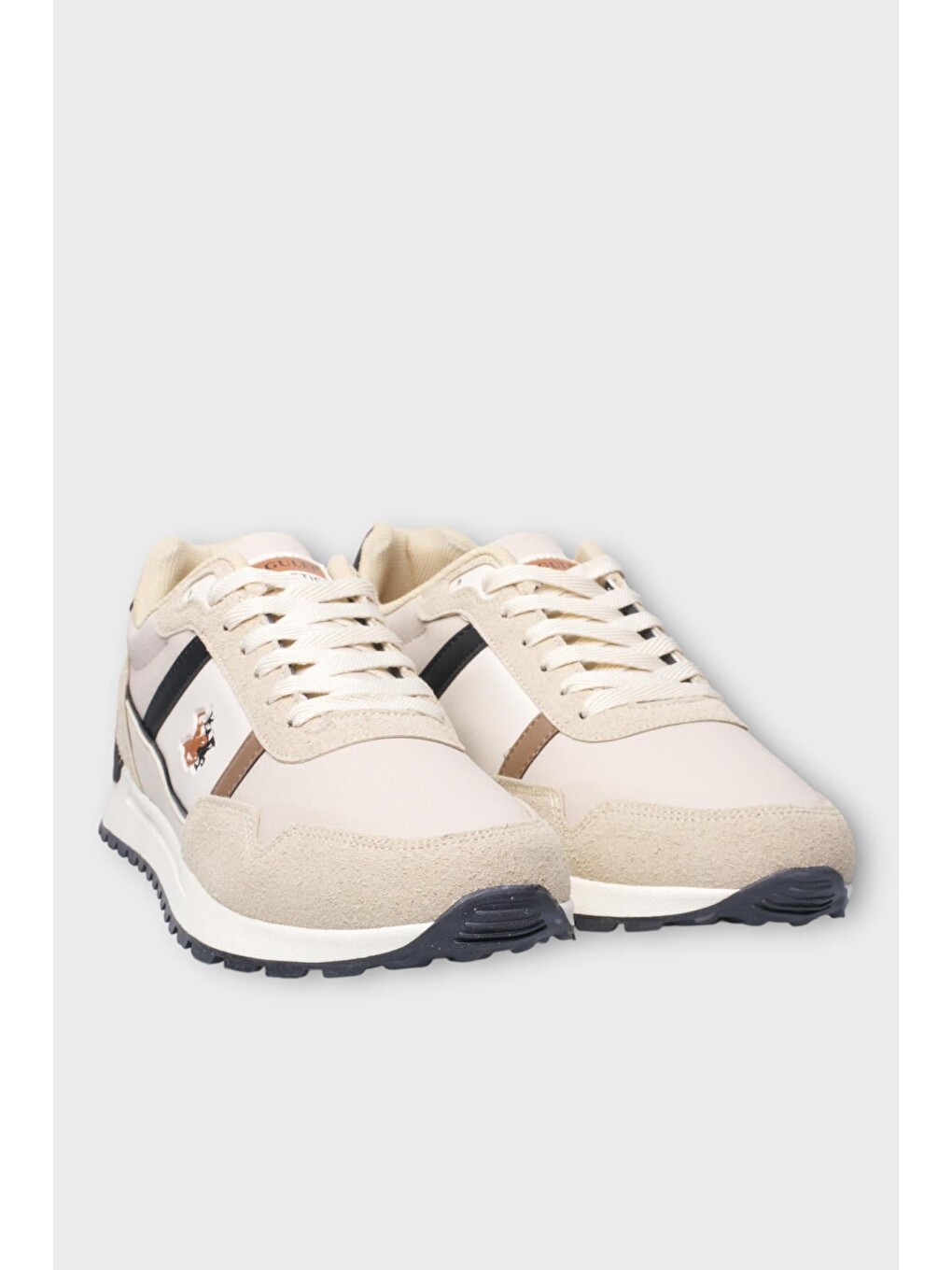 Erkek Ortopedik Cilt Günlük Yürüyüş Koşu Sneaker Spor Ayakkabı Bej-9