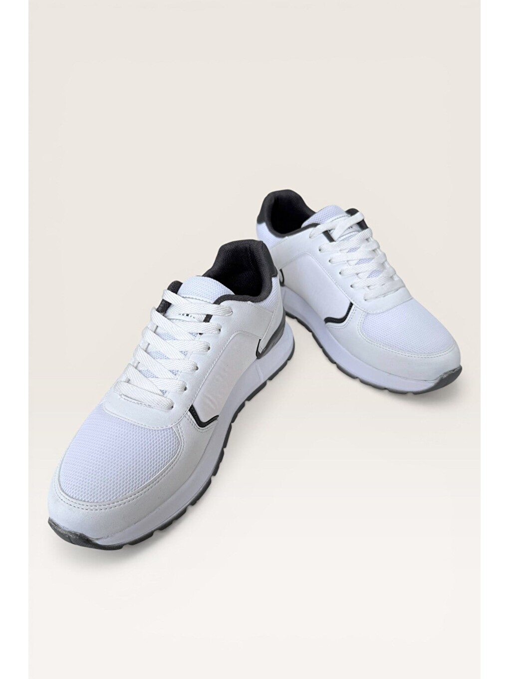 Erkek Ortopedik Airfile Günlük Yürüyüş Koşu Sneaker Spor Ayakkabı Beyaz-7