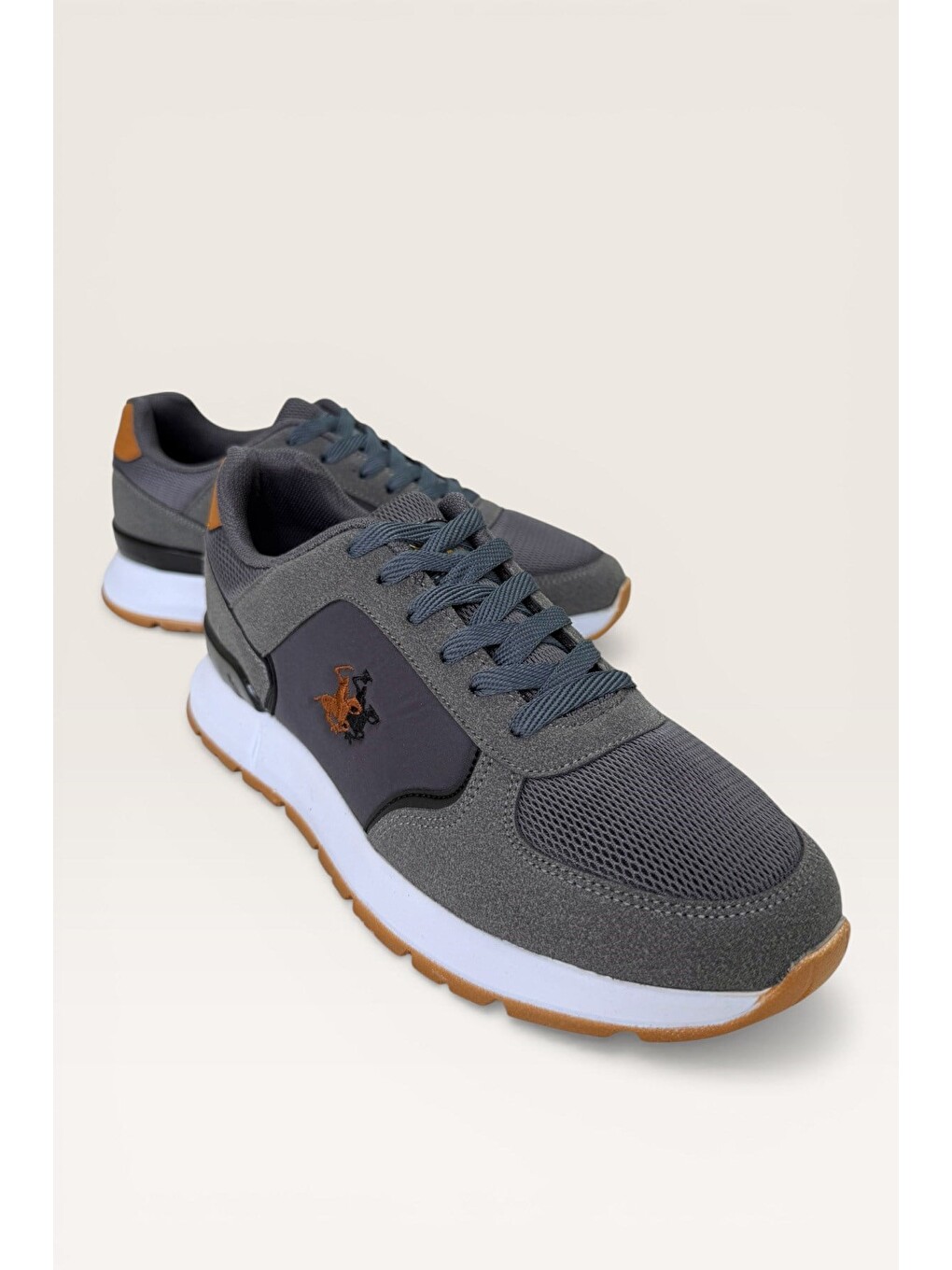 Gri Erkek Ortopedik Airfile Günlük Yürüyüş Koşu Sneaker Spor Ayakkabı Füme-1
