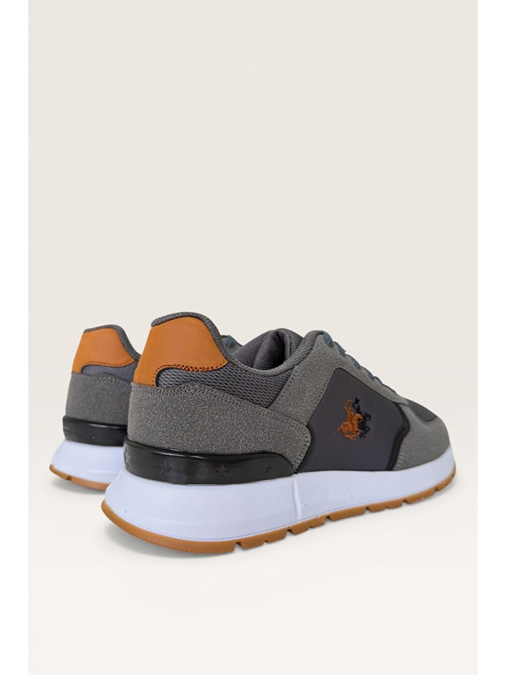 Gri Erkek Ortopedik Airfile Günlük Yürüyüş Koşu Sneaker Spor Ayakkabı Füme-3