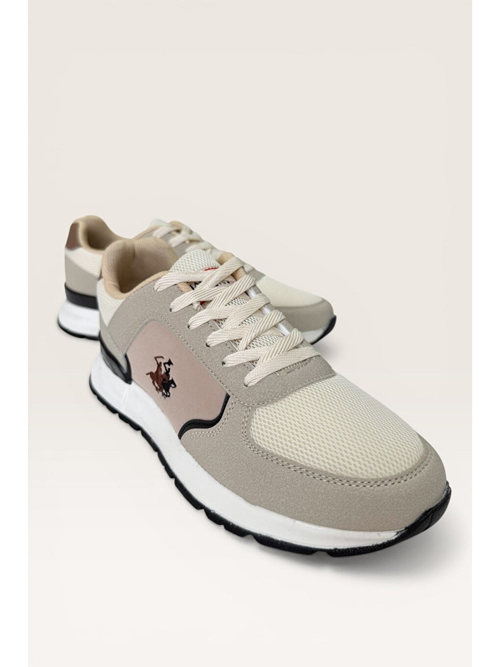 Erkek Ortopedik Airfile Günlük Yürüyüş Koşu Sneaker Spor Ayakkabı Bej-2